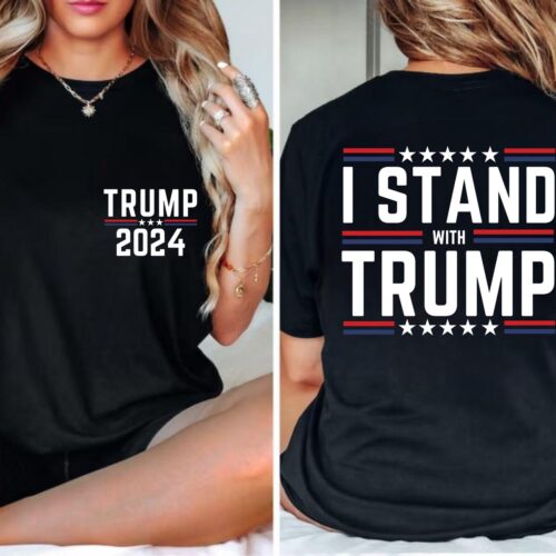 Trump 2024 Stand With Trump Shirt MAGA Support President Election Trump Lovers Republicans Shirt image 0