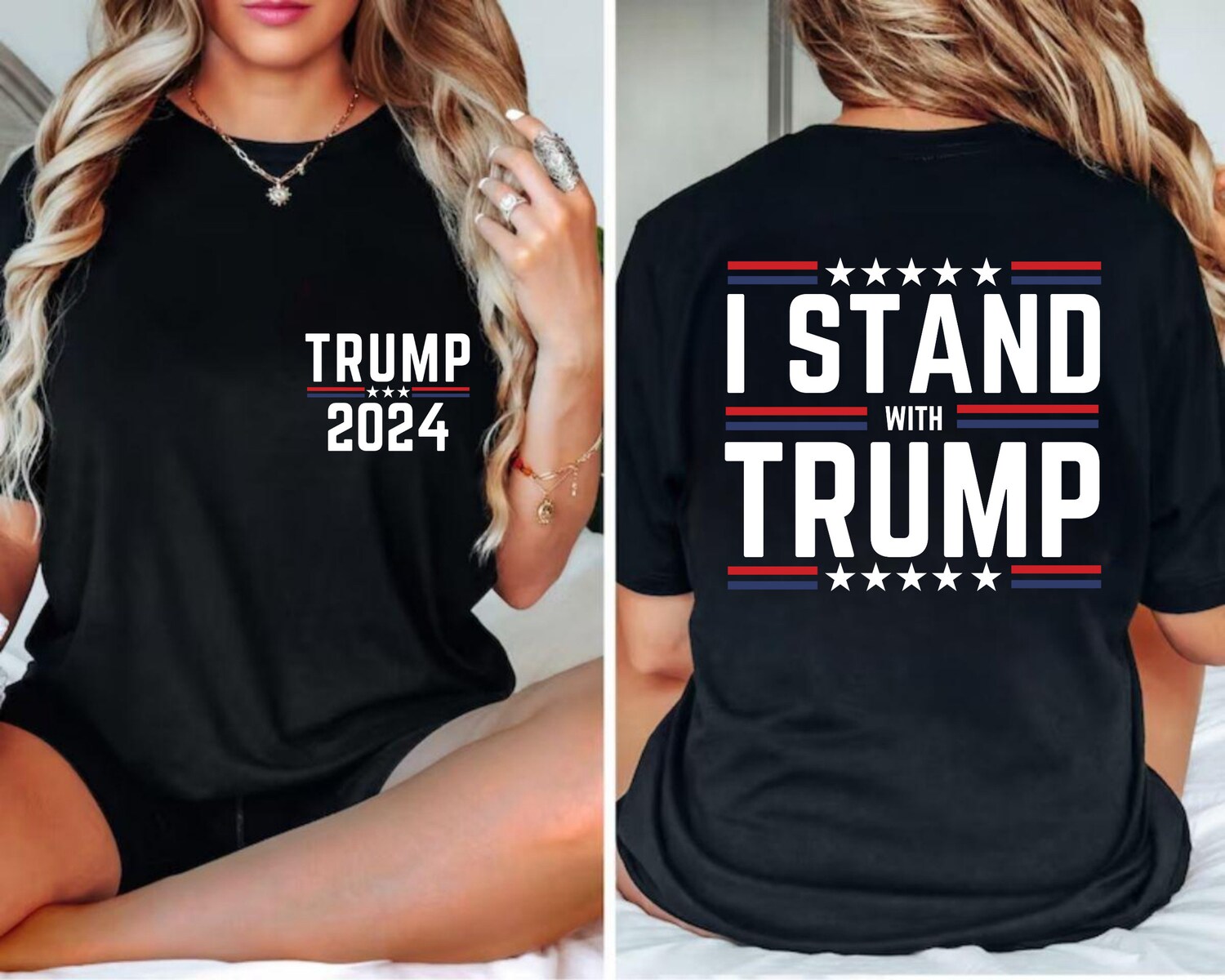 Trump 2024 Stand With Trump Shirt MAGA Support President Election Trump Lovers Republicans Shirt image 0