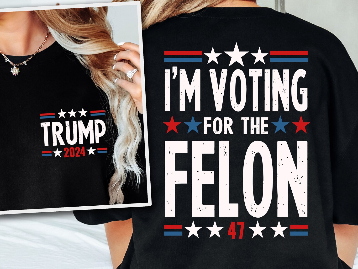 Trump 2024 Voting Shirt Mugshot 47 Sweatshirt Republican Men Women USA President Apparel image 0