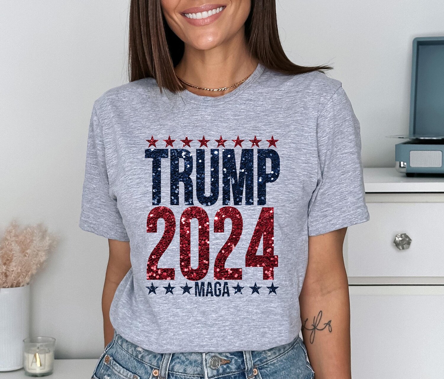 Trump 2024 MAGA Shirt 4th of July President Trump Election Shirt image 0