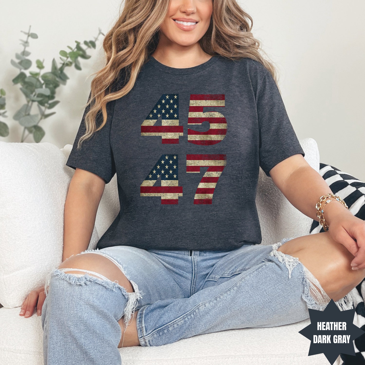 Trump 45 47 Save America Shirt Conservative Gift Funny Patriotic President 2024 Election image 3