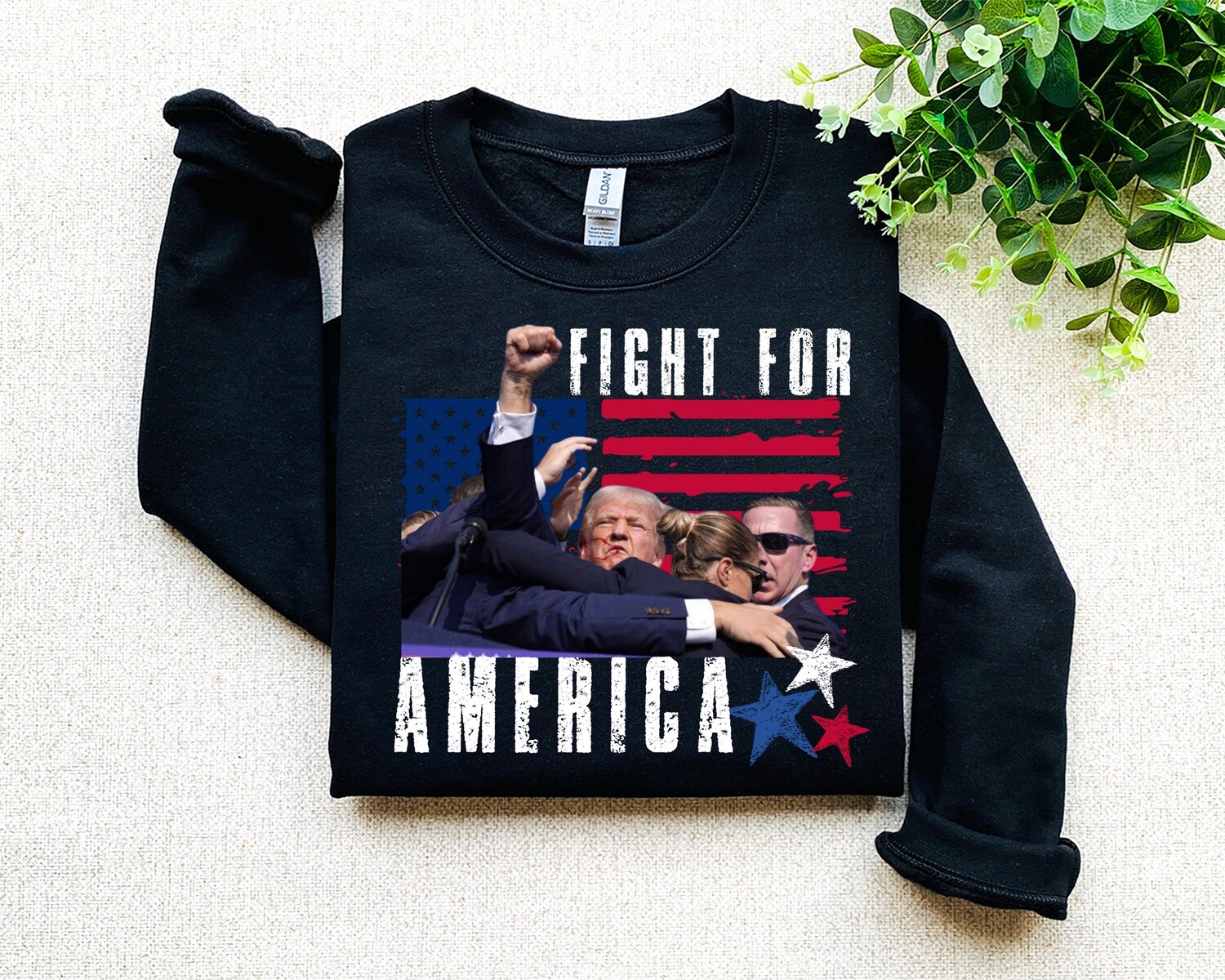 Trump 2024 Shirt Fight for America Shirt Trump Bulletproof Donald Trump American Flag image 0