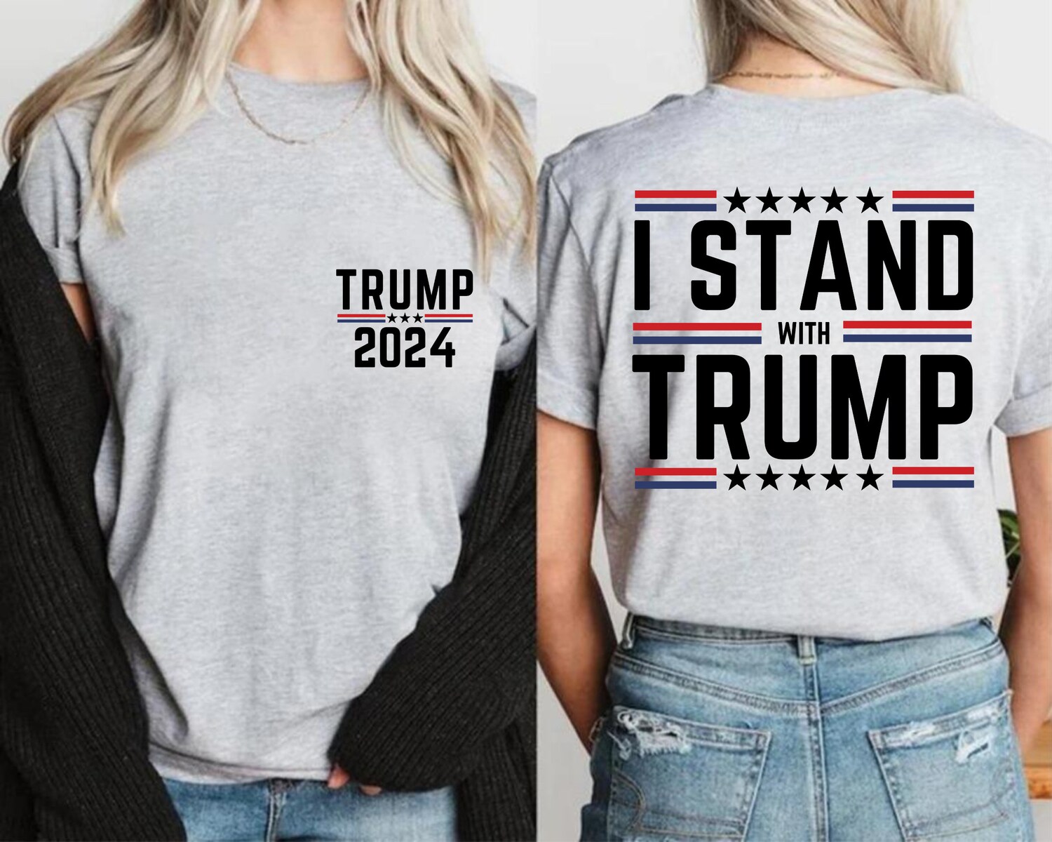 Trump 2024 Stand With Trump Shirt MAGA Support President Election Trump Lovers Republicans Shirt image 3