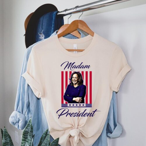 Kamala Harris 2024 Presidential Election Shirt Madam President Tee Kamala Rally Shirt image 0