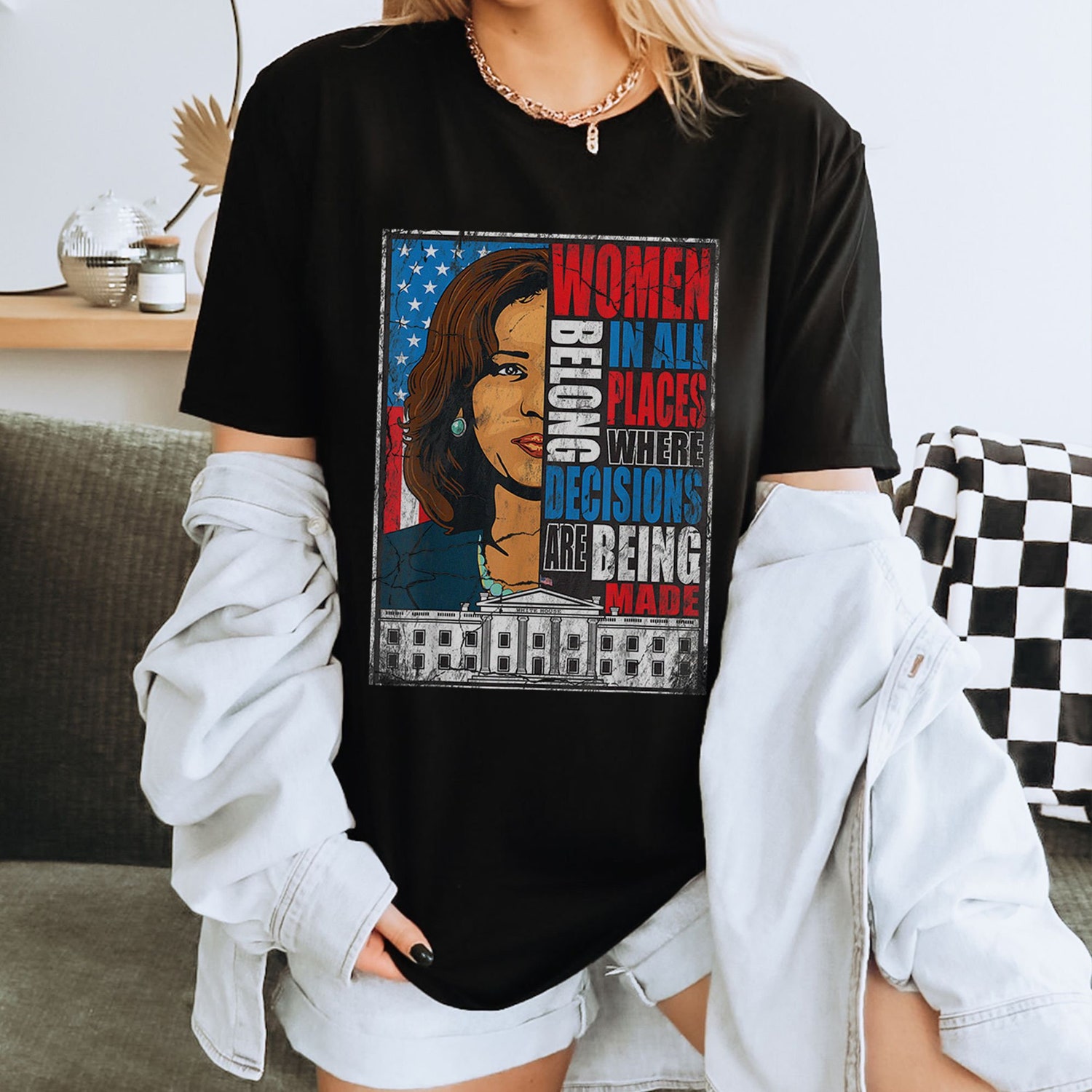 Kamala Harris 2024 Election T-Shirt Equal Rights Women in Leadership Political image 1