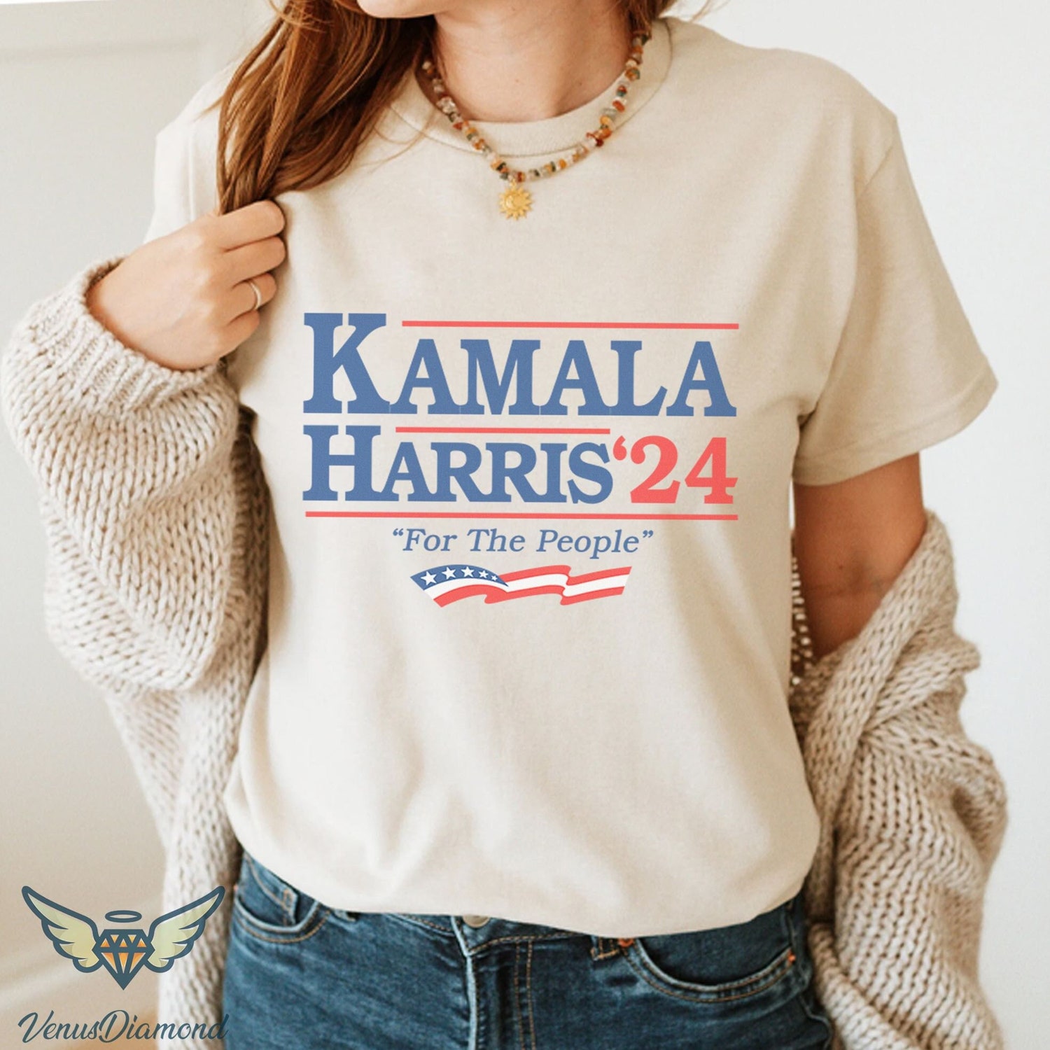 Kamala Harris 2024 Election Shirt Madam President Tee Women's Political Campaign Shirt image 1