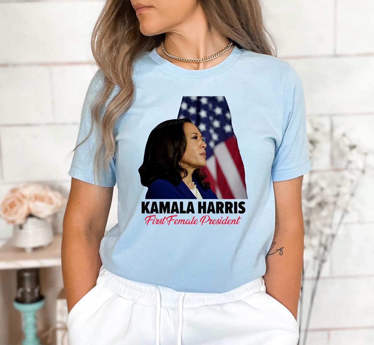 Kamala Harris 2024 T-Shirt Madam President I Am Speaking Kamala For The People Rally Tee image 1