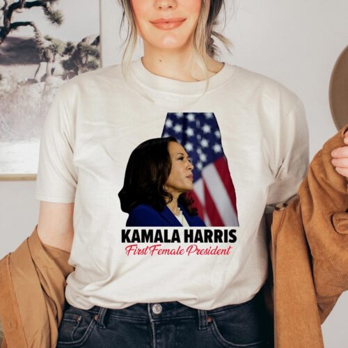 Kamala Harris 2024 T-Shirt Madam President I Am Speaking Kamala For The People Rally Tee image 0