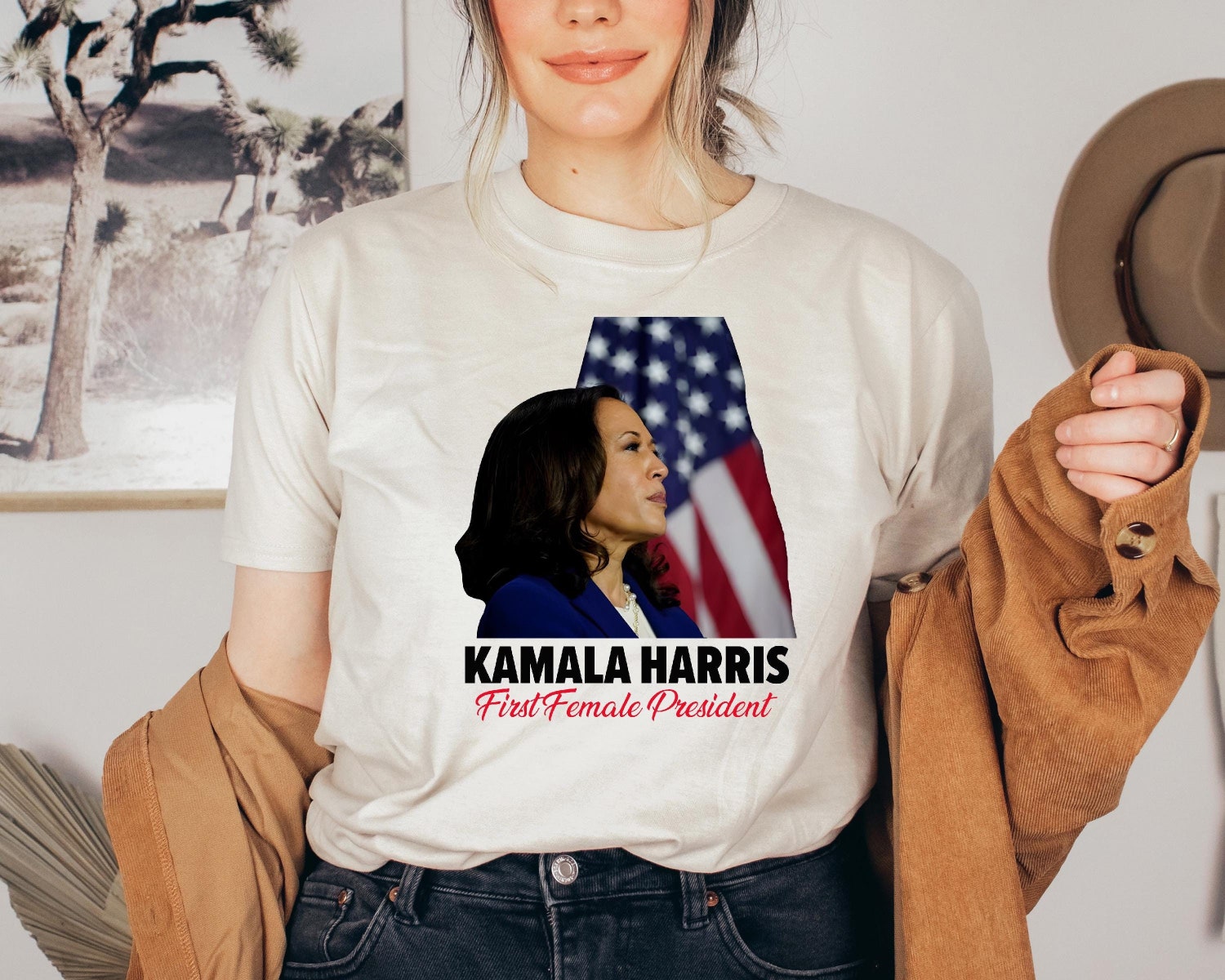 Kamala Harris 2024 T-Shirt Madam President I Am Speaking Kamala For The People Rally Tee image 0