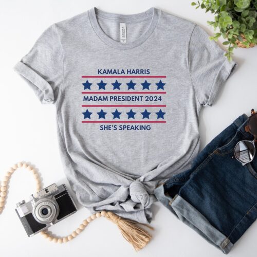 Kamala Harris 2024 T-Shirt Madam President Political Campaign Shirt Support Kamala Harris image 0