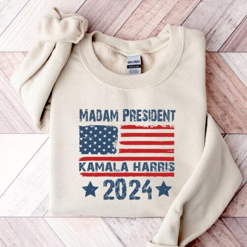 Kamala Harris 2024 Sweatshirt Retro Sweater Presidential Election Women's Power image 0