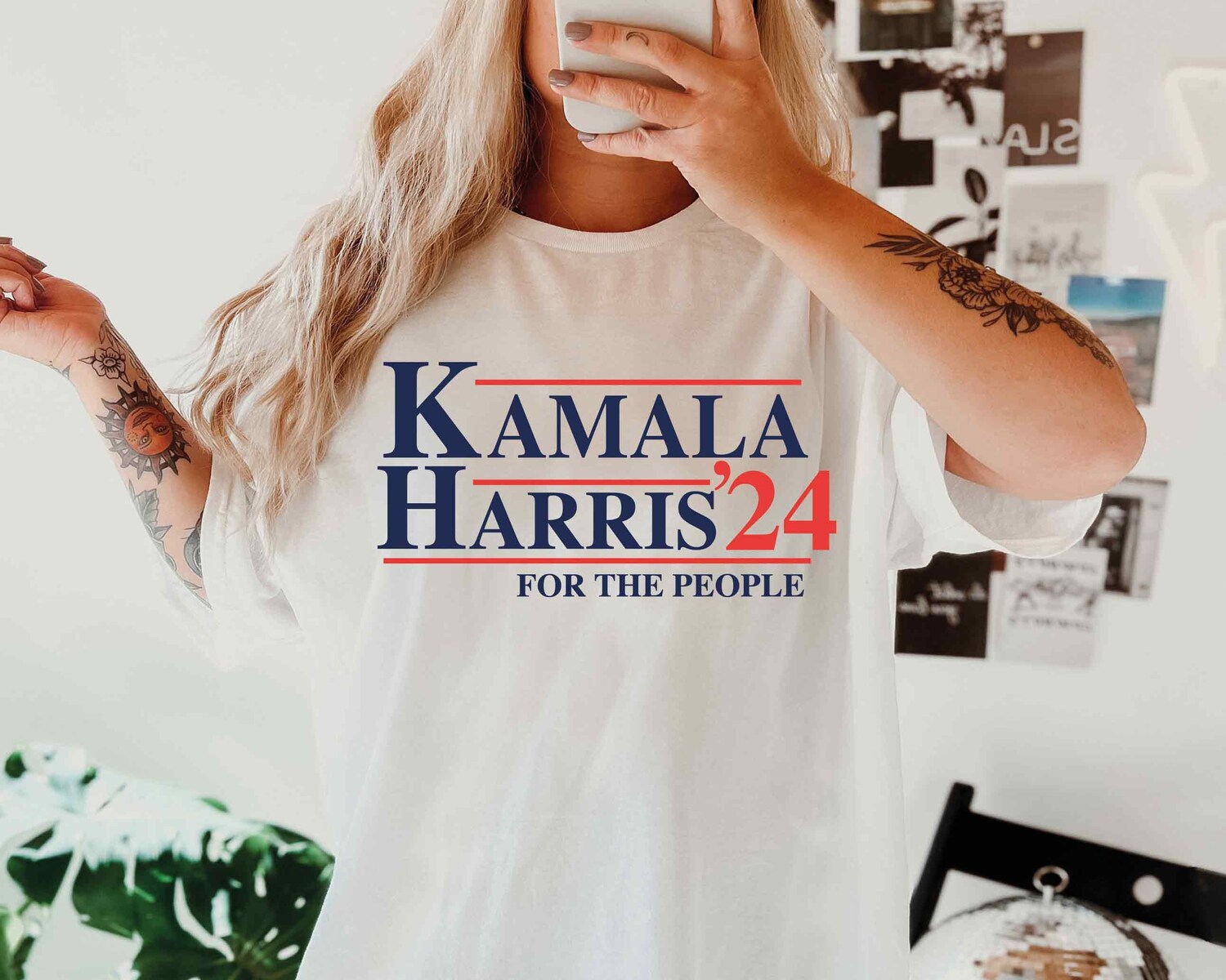 Kamala Harris 2024 Shirt Female President US Elections Kamala Harris For The People Shirt image 0