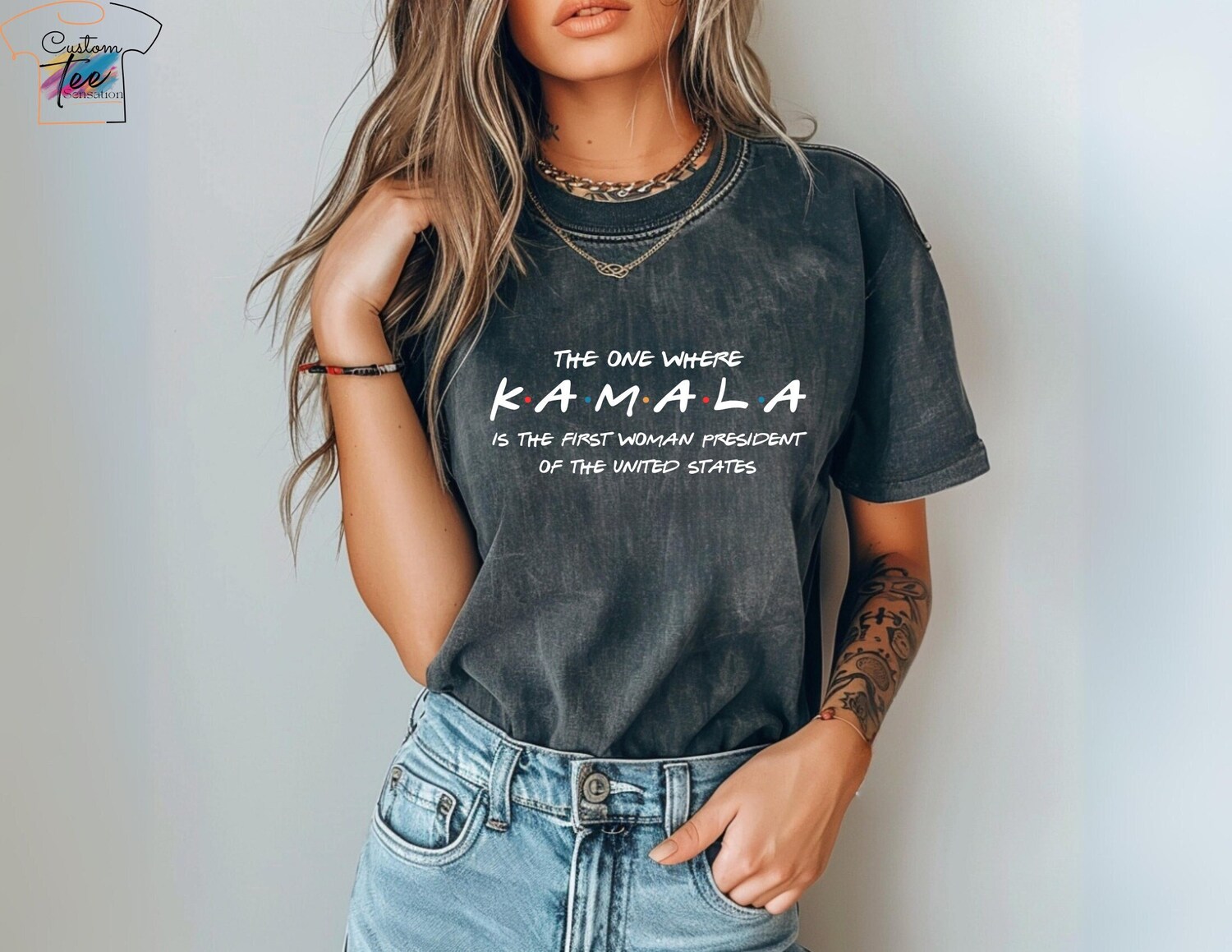 Kamala Harris 2024 Presidential Election T-Shirt Support Kamala Harris vs Trump image 0