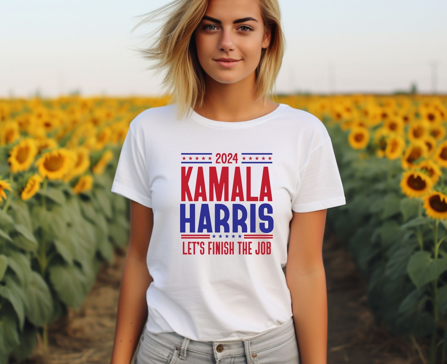 Kamala Harris 2024 Let's Finish The Job Shirt President Election Democratic Party Shirt image 0