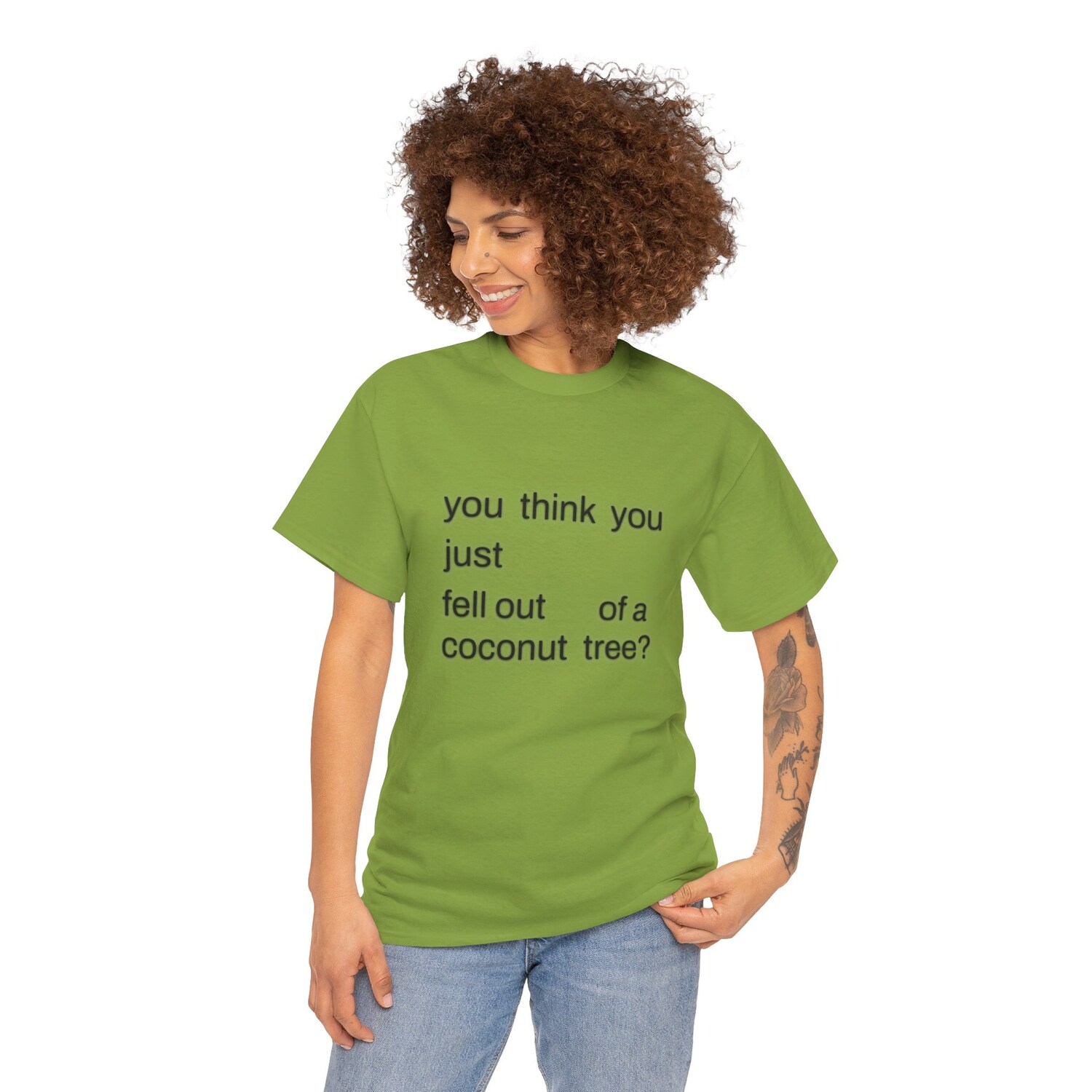 Kamala Harris Unisex Cotton Tee You Think You Just Fell Out of a Coconut Tree T-Shirt image 1