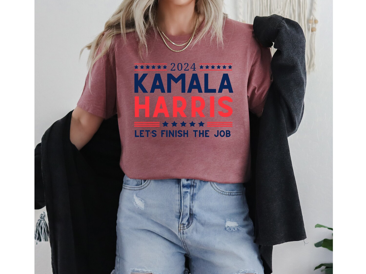 2024 Kamala Harris Let's Finish The Job Shirt Presidential Election Kamala Harris 2024 image 1