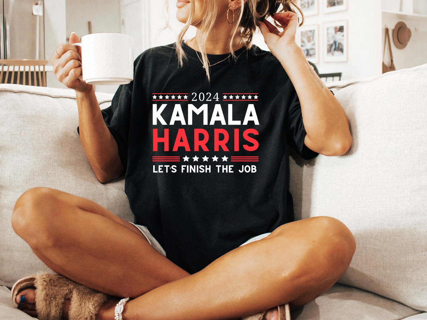 2024 Kamala Harris Let's Finish The Job Shirt Presidential Election Kamala Harris 2024 image 6