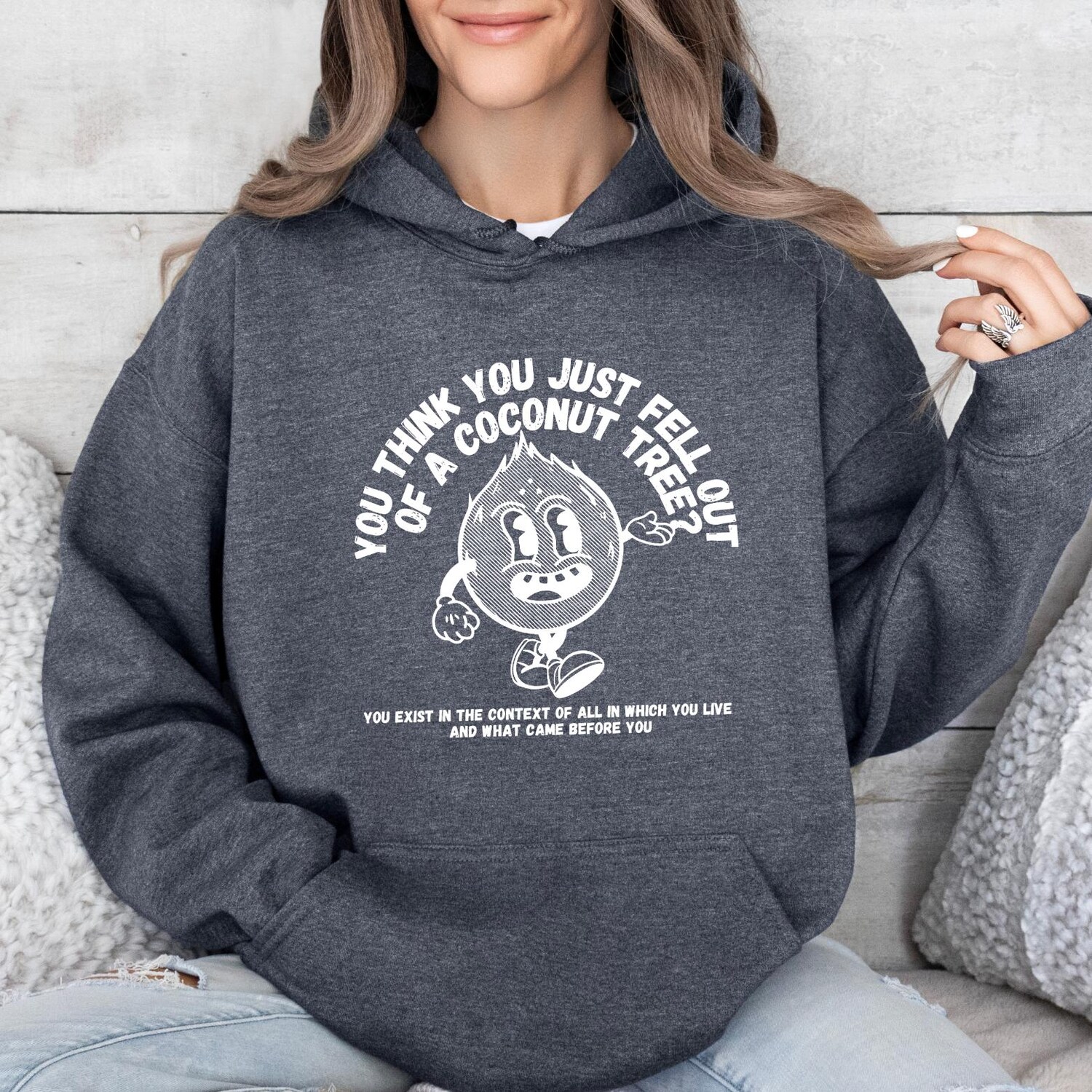 Kamala Harris Sweatshirt You Think You Fell Out Of A Coconut Tree Funny 2024 Campaign Apparel image 4