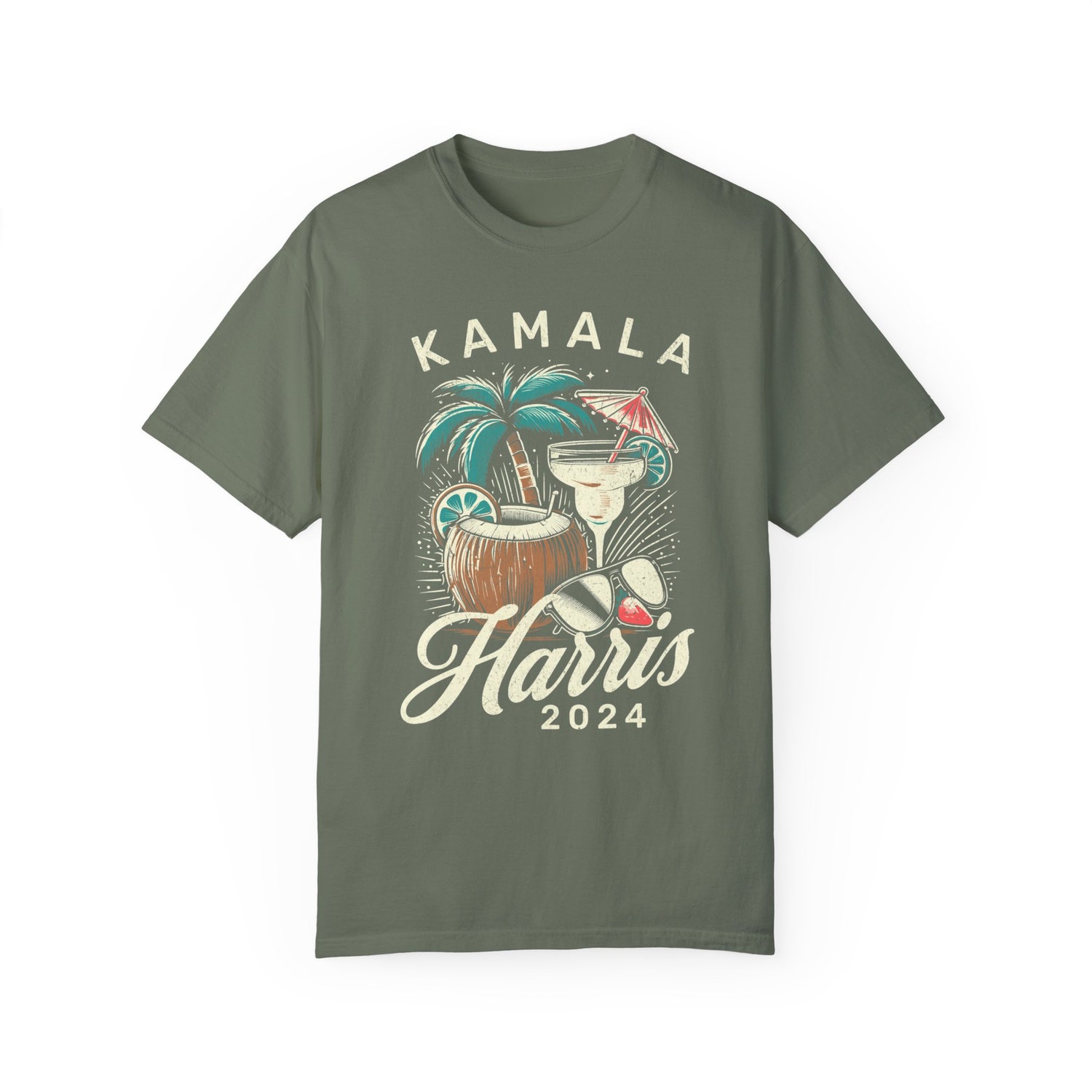 Kamala Harris 2024 Coconut Tree Shirt Vote Blue Democrat Election T-Shirt Madam President Tee image 3