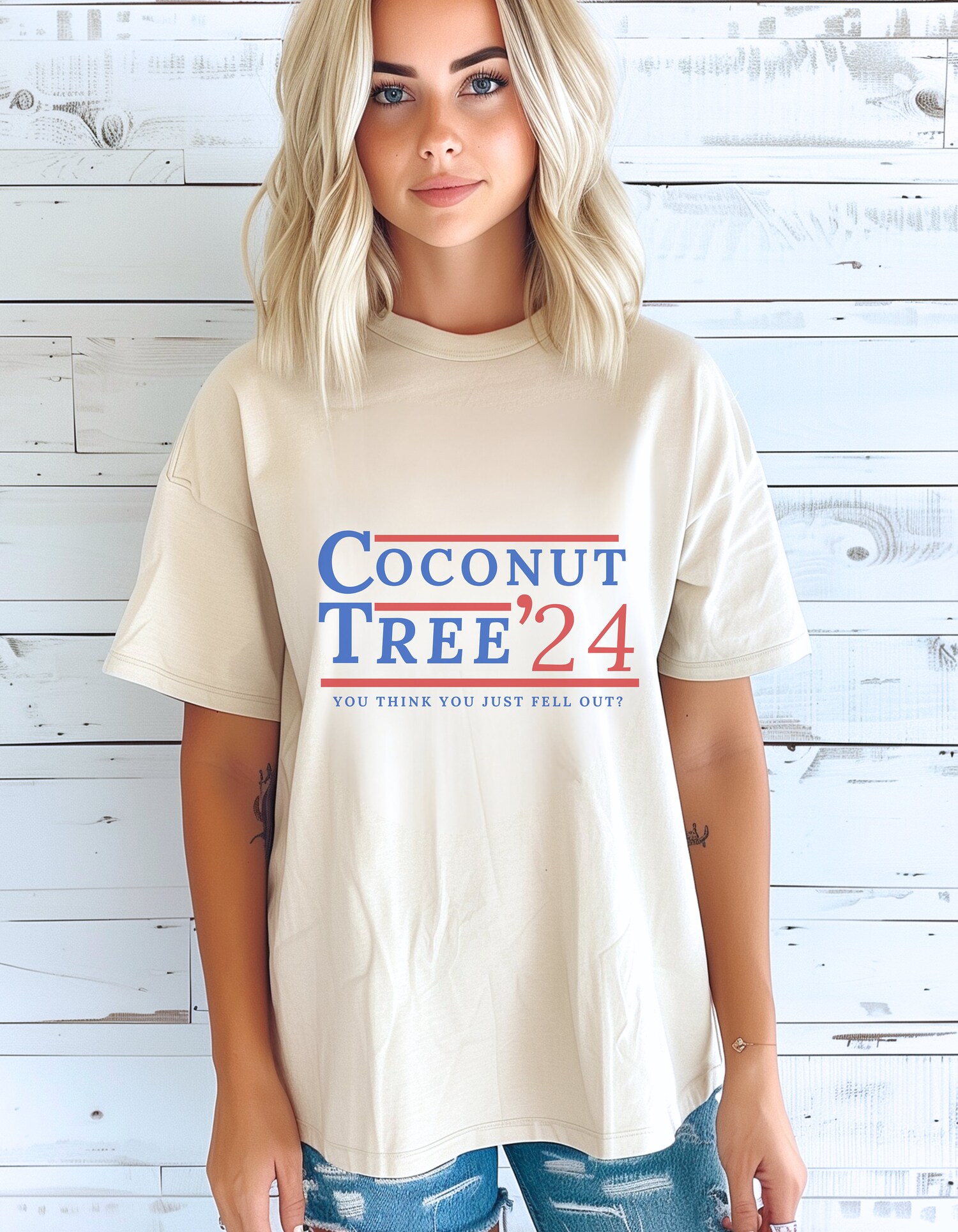 Kamala Harris Quote Shirt Coconut Tree 2024 Presidential Campaign Tee image 1