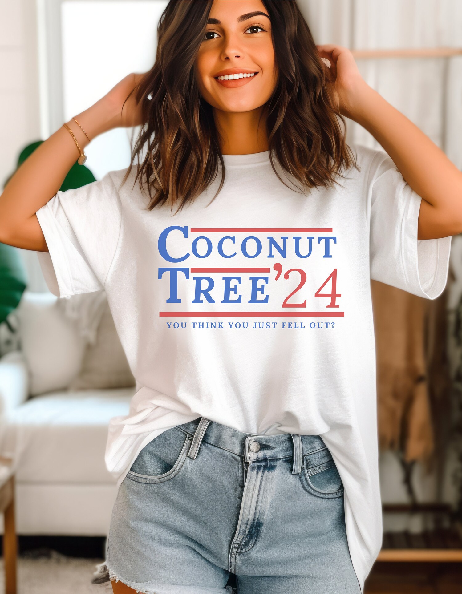 Kamala Harris Quote Shirt Coconut Tree 2024 Presidential Campaign Tee image 0