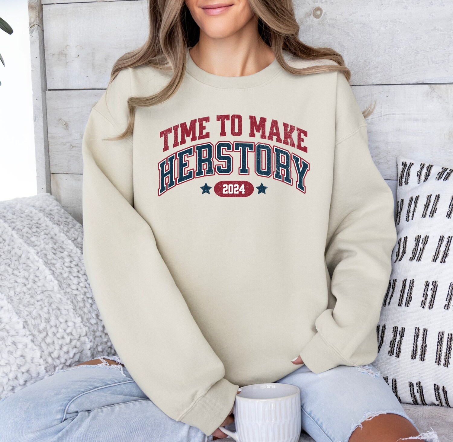 Kamala Harris 2024 Shirts Time To Make Herstory Madam President Rally Sweatshirts image 0