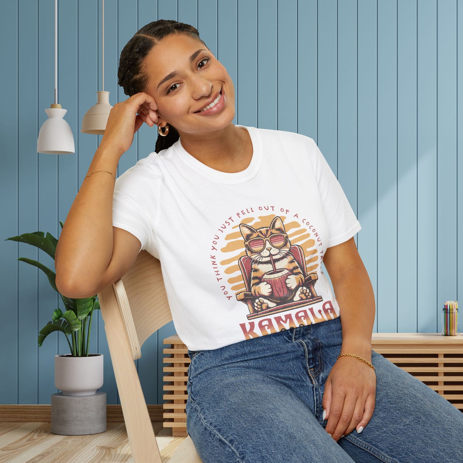 Kamala Harris Coconut Tree Shirt Pro Kamala T-Shirt Women's Rights Election 2024 Tee image 3