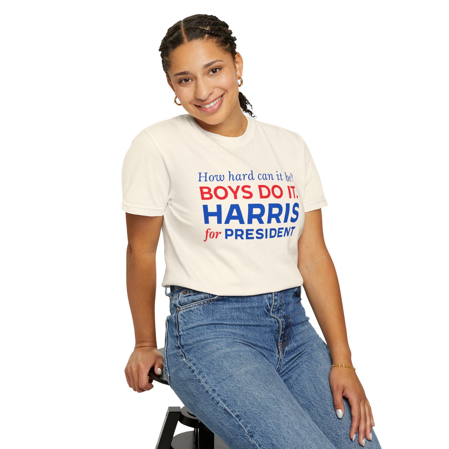 Kamala Harris Shirt How Hard Can It Be Boys Do It Harris for President Tee image 2