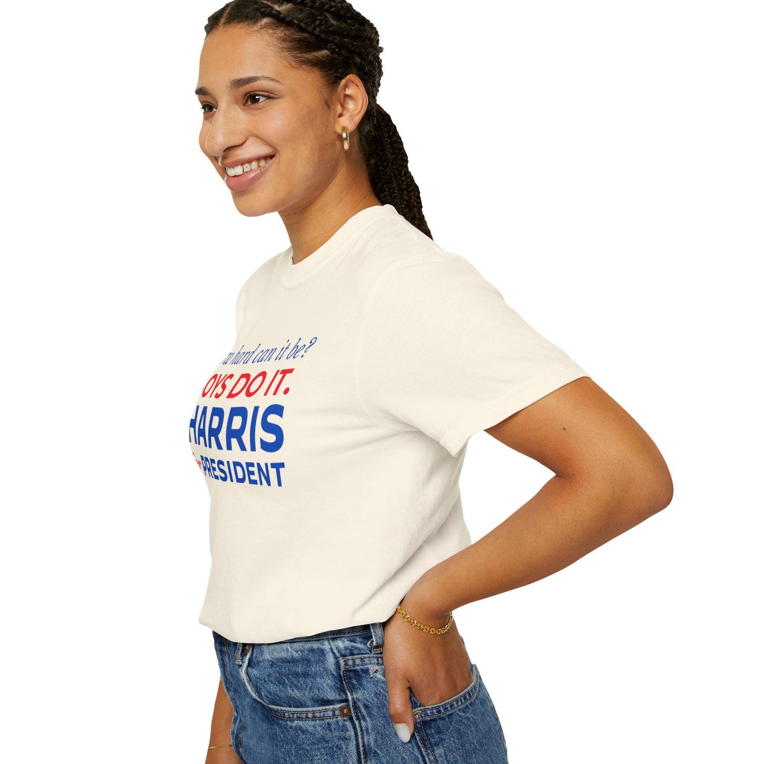 Kamala Harris Shirt How Hard Can It Be Boys Do It Harris for President Tee image 6