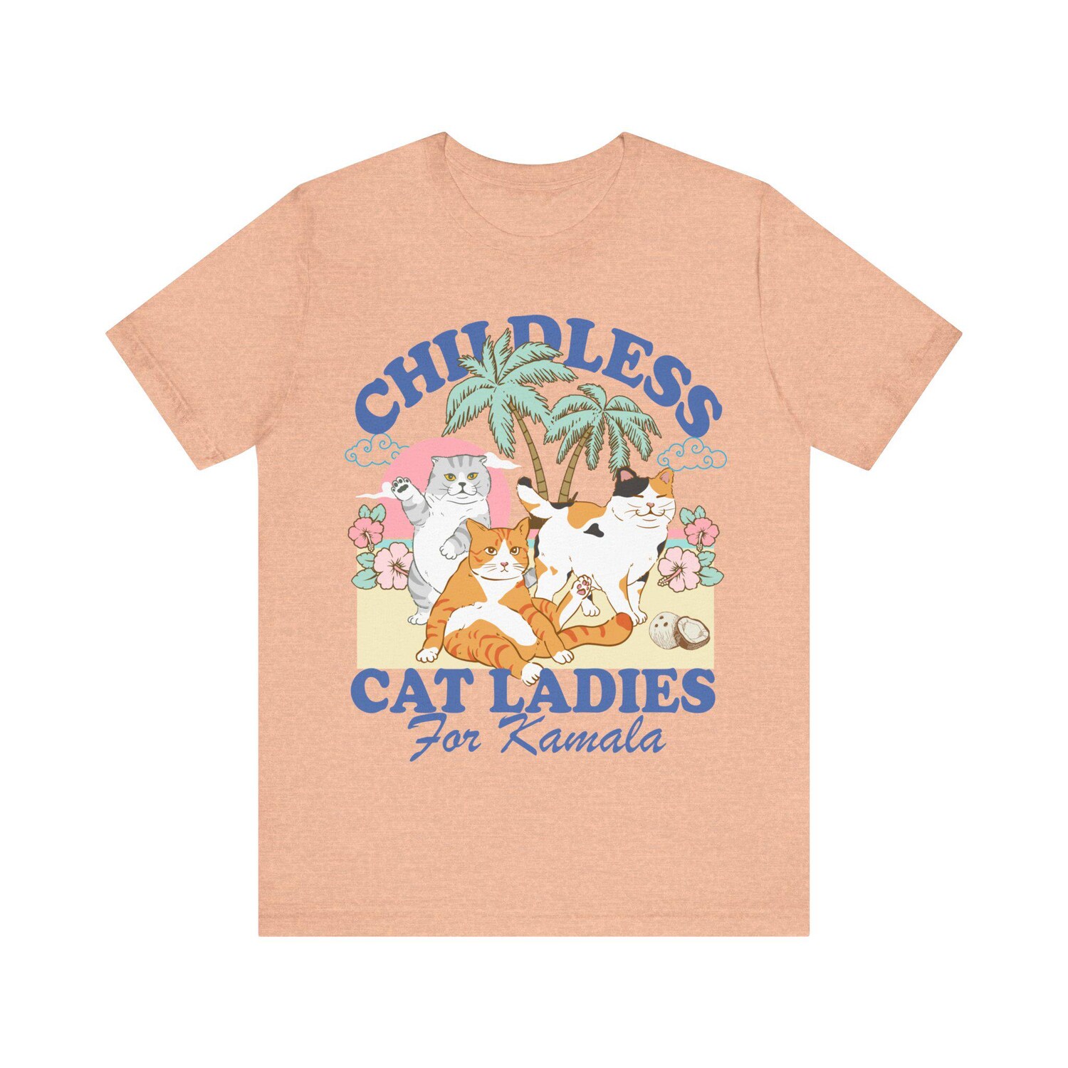 Kamala Harris Childless Cat Lady Shirt | Vote Blue Suffragette Social Democrat Tee image 5