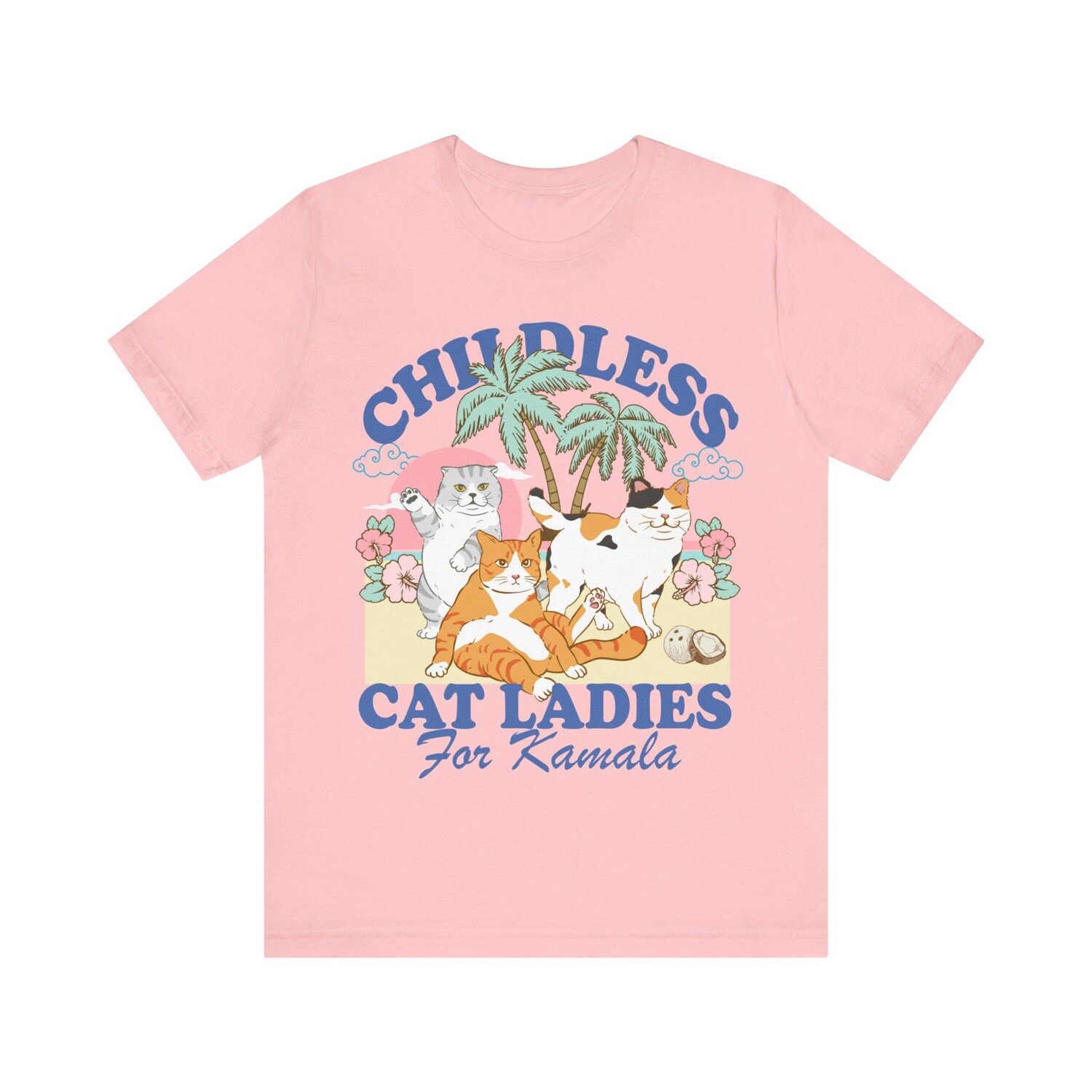 Kamala Harris Childless Cat Lady Shirt | Vote Blue Suffragette Social Democrat Tee image 6