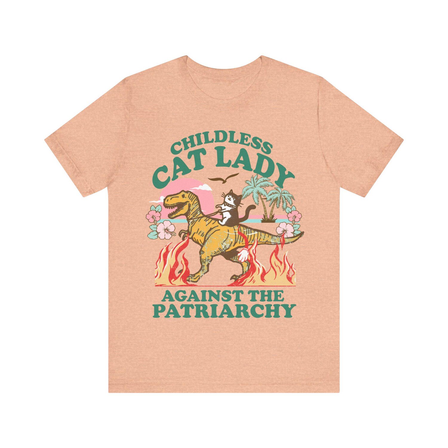 Childless Cat Lady Against Patriarchy Anti-Fascist Social Democrat Feminist Shirt image 5