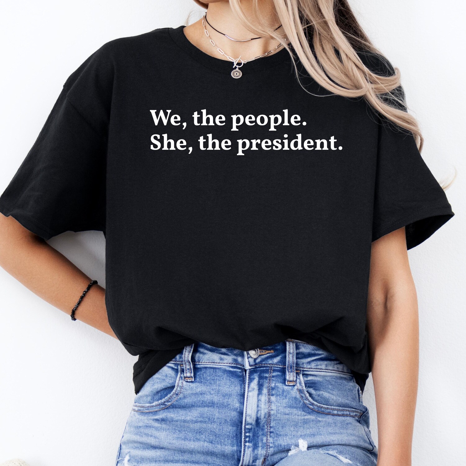 Kamala Harris 2024 President Shirt Vote Blue Democrat Merch Liberal Feminist T-Shirt image 3