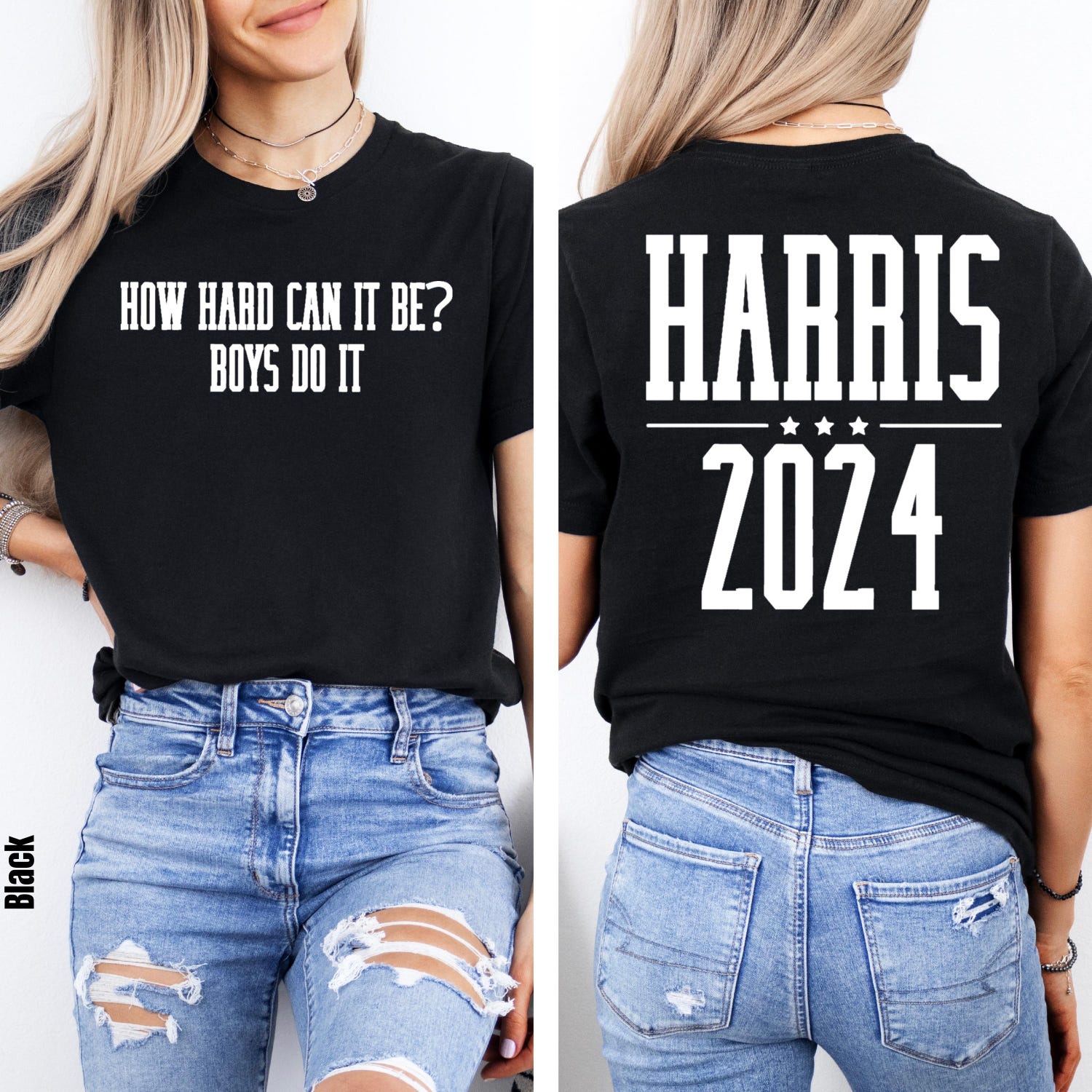 Kamala Harris 2024 Election Shirt Feminist Vote Blue Tee Boys Do It Shirt Political Apparel image 8