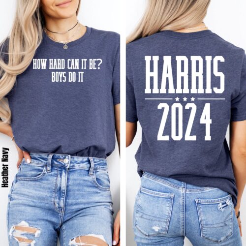 Kamala Harris 2024 Election Shirt Feminist Vote Blue Tee Boys Do It Shirt Political Apparel image 0