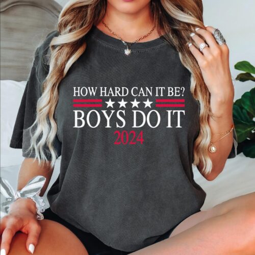 Kamala Harris 2024 Election T-shirt Funny Madam President Boys Do It Shirt image 0