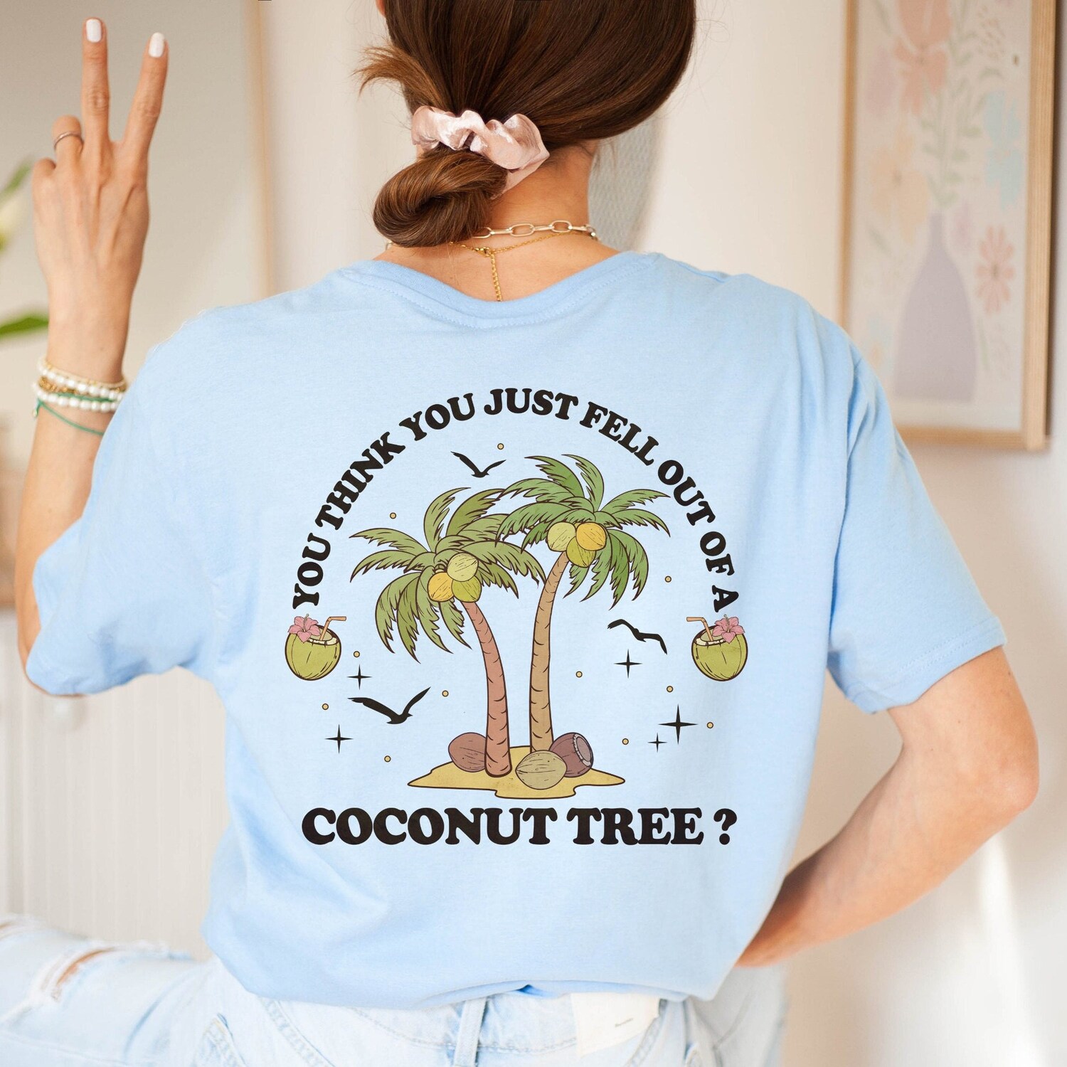 Kamala Harris 2024 Shirt Political Meme Democrat Coconut Tree Quote Tee image 1