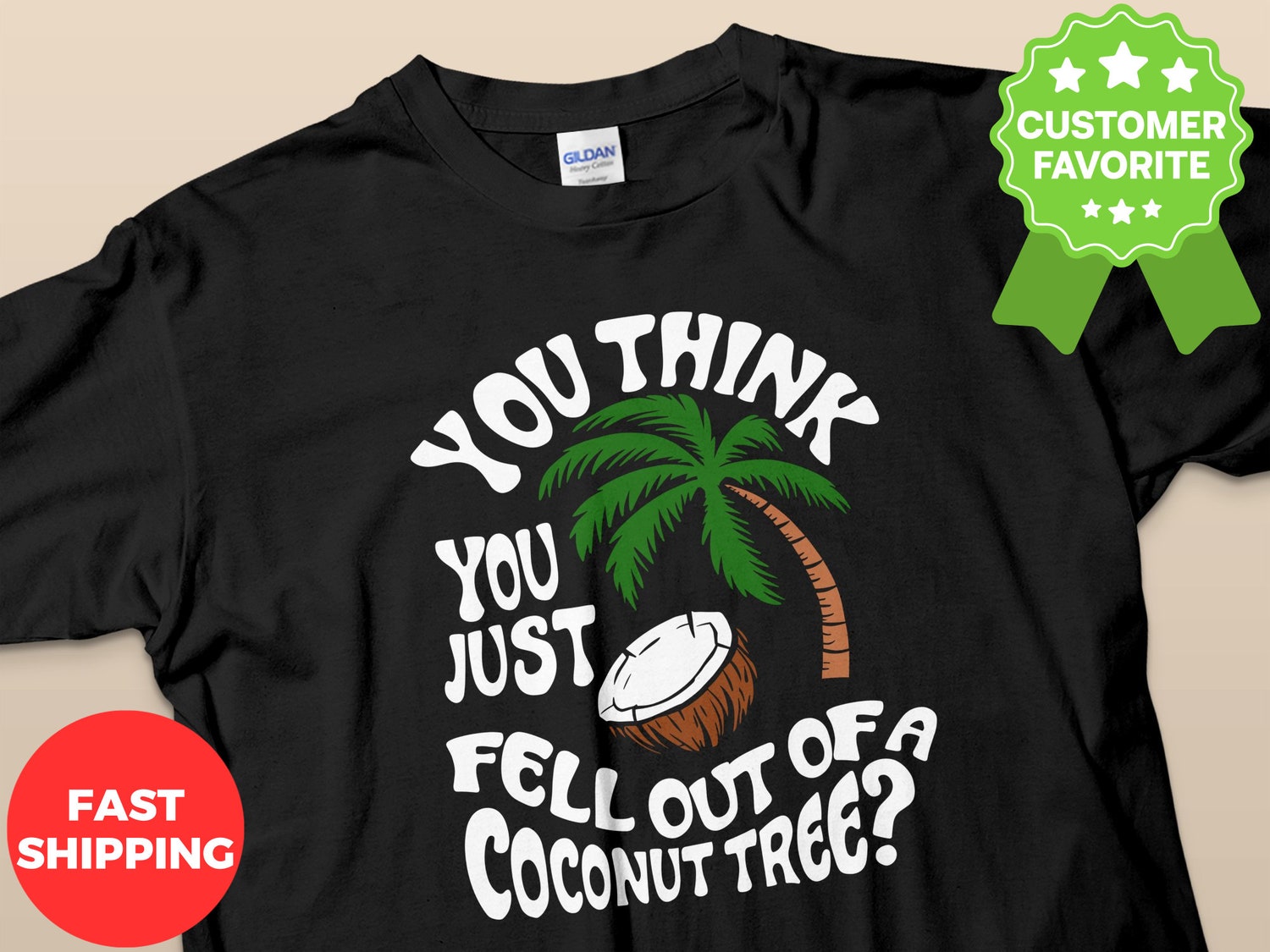 Kamala Harris 2024 Election T-Shirt You Think You Just Fell Out of a Coconut Tree image 1