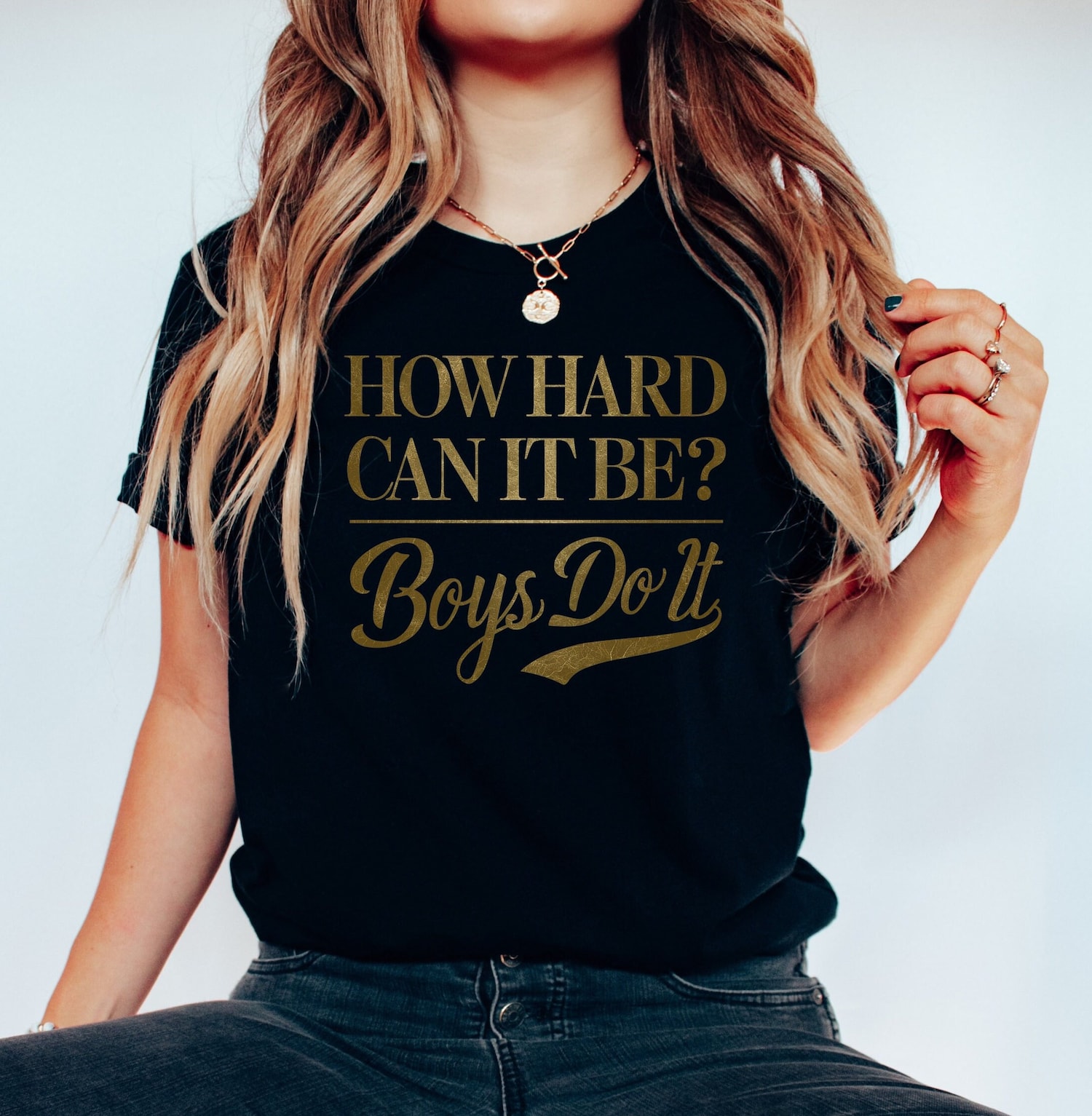 Funny Meme Shirt for Boys - How Hard Can It Be? Kamala Harris Tee image 0