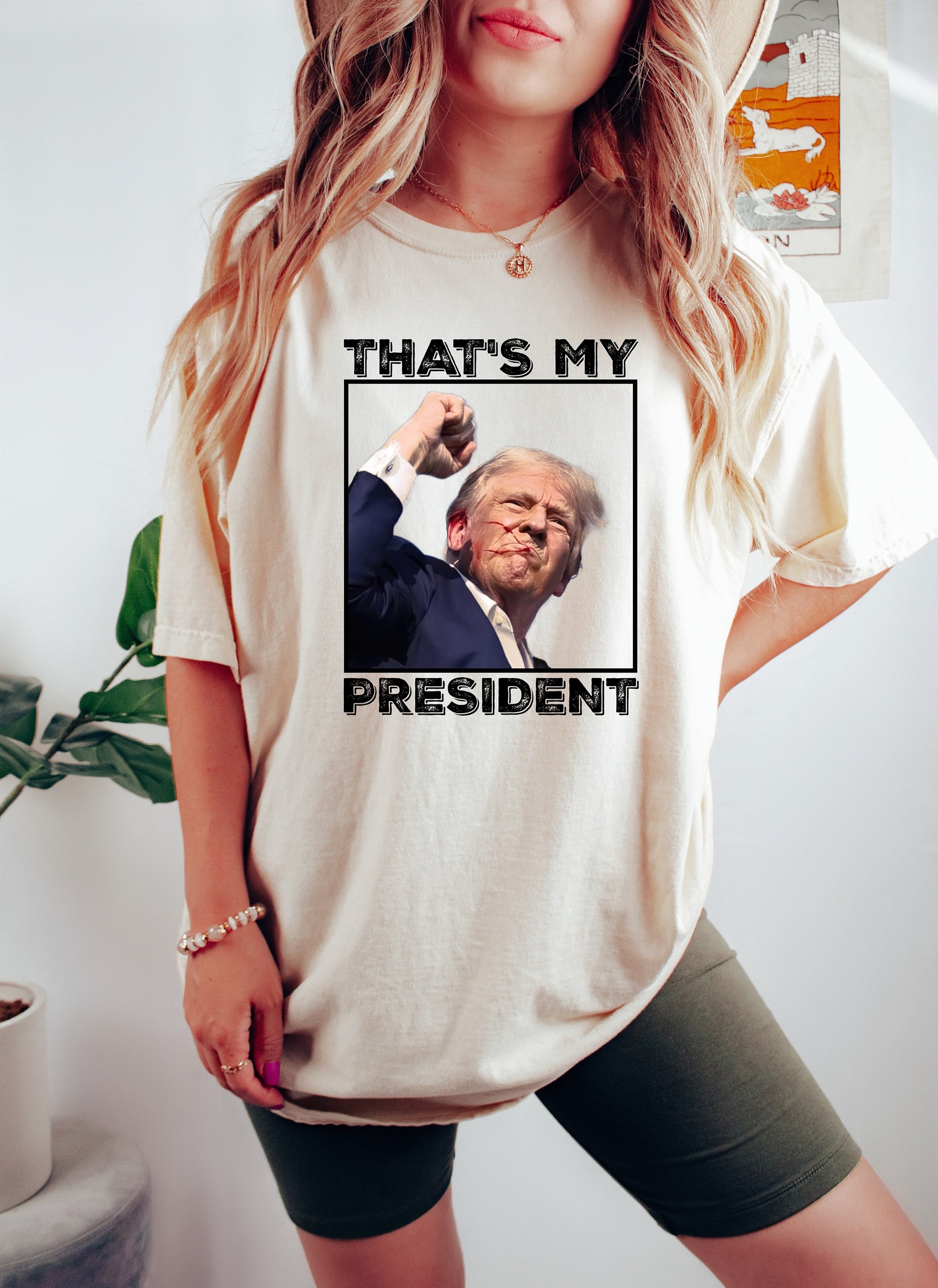 Trump Assassination Attempt Shirt That's My President One Nation Under God Trump Bloody Ear Shirt image 1