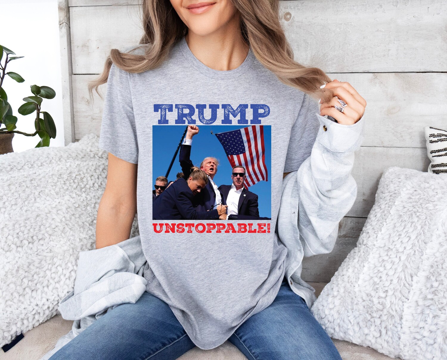 Trump Unstoppable Veteran Trump Assassination Shirt President Trump Republican image 0
