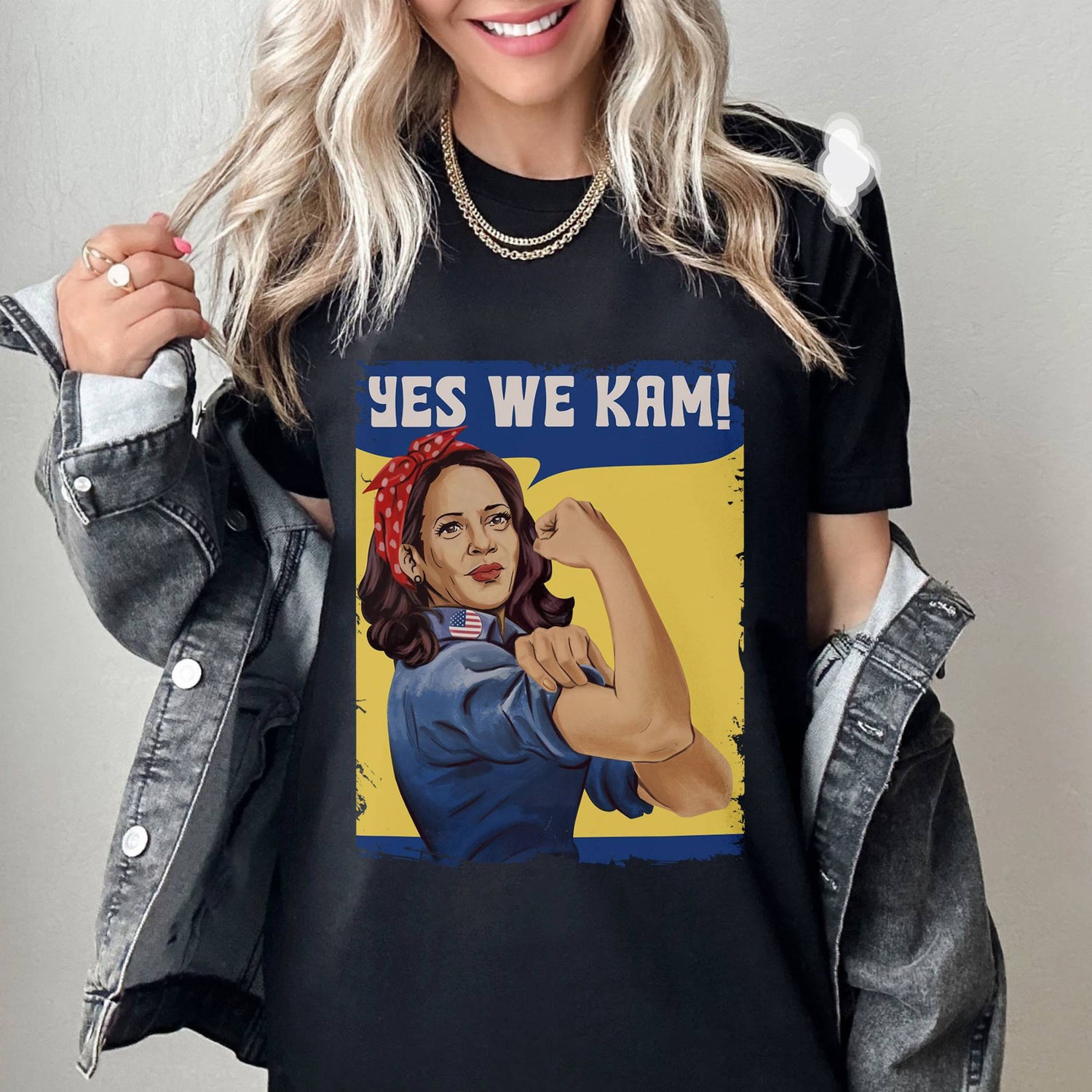 Kamala Harris Yes We Kam Shirt Kamala Harris 2024 Presidential Campaign T-Shirt image 3