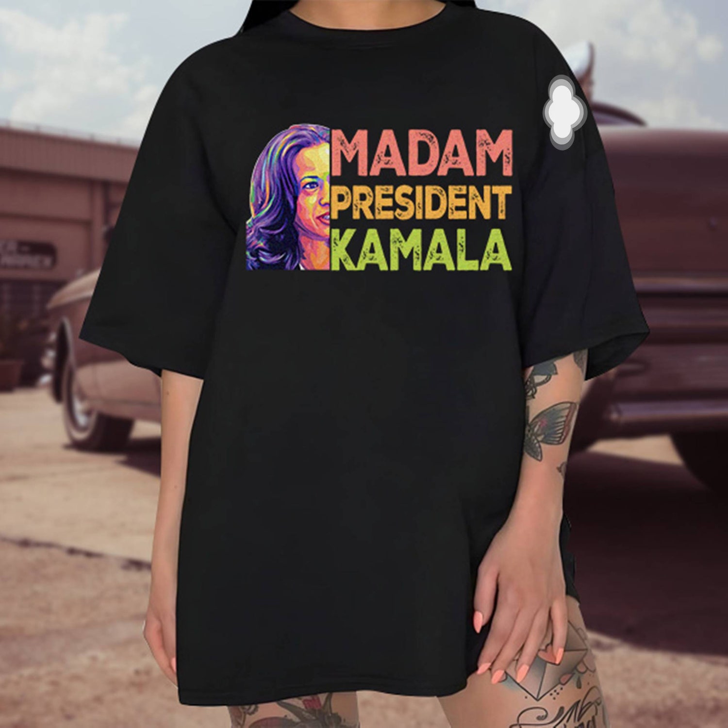 Kamala Harris 2024 Shirt Madam President Tshirt Kamala Harris For President Tee image 1