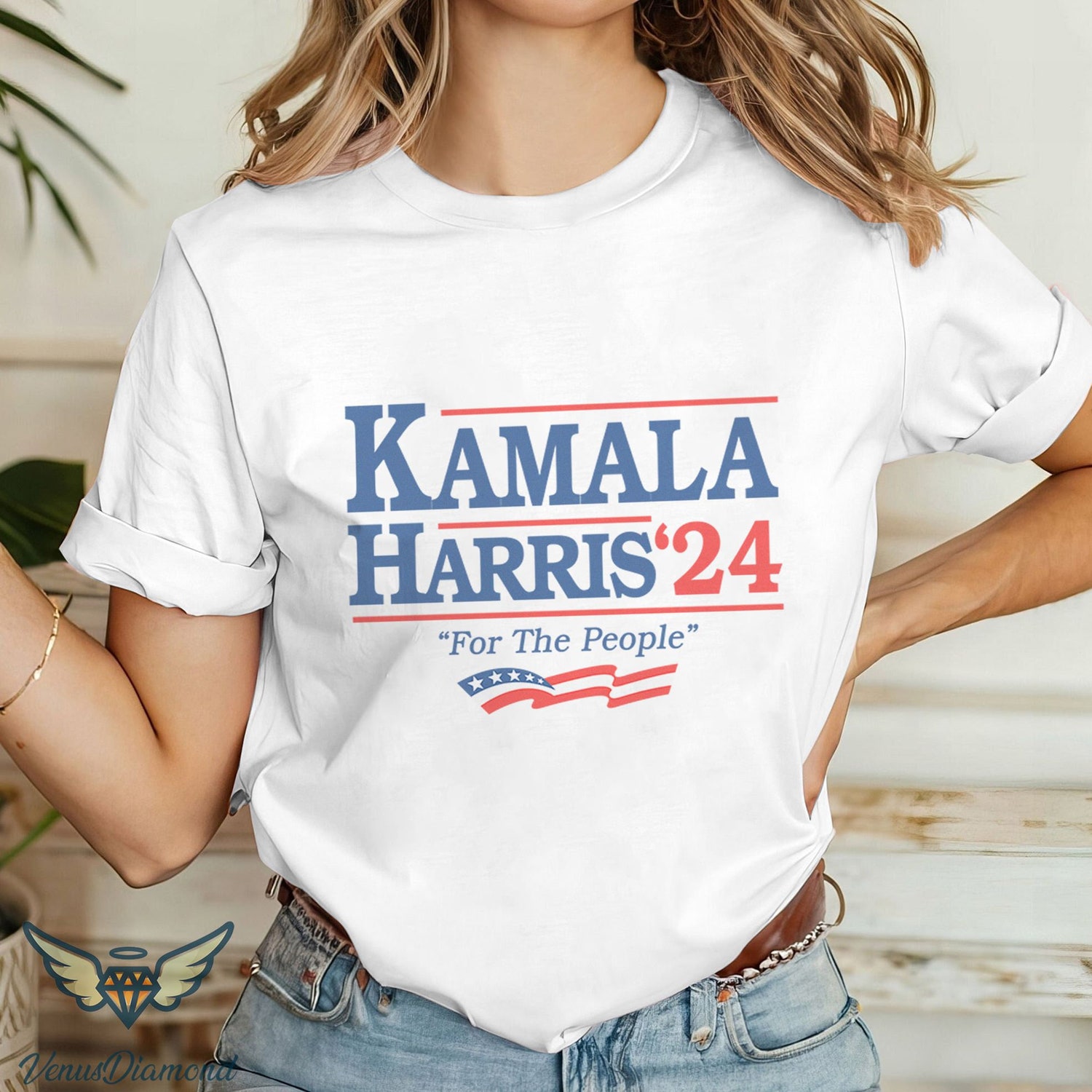 Kamala Harris 2024 Election Shirt Madam President Tee Women's Political Campaign Shirt image 2