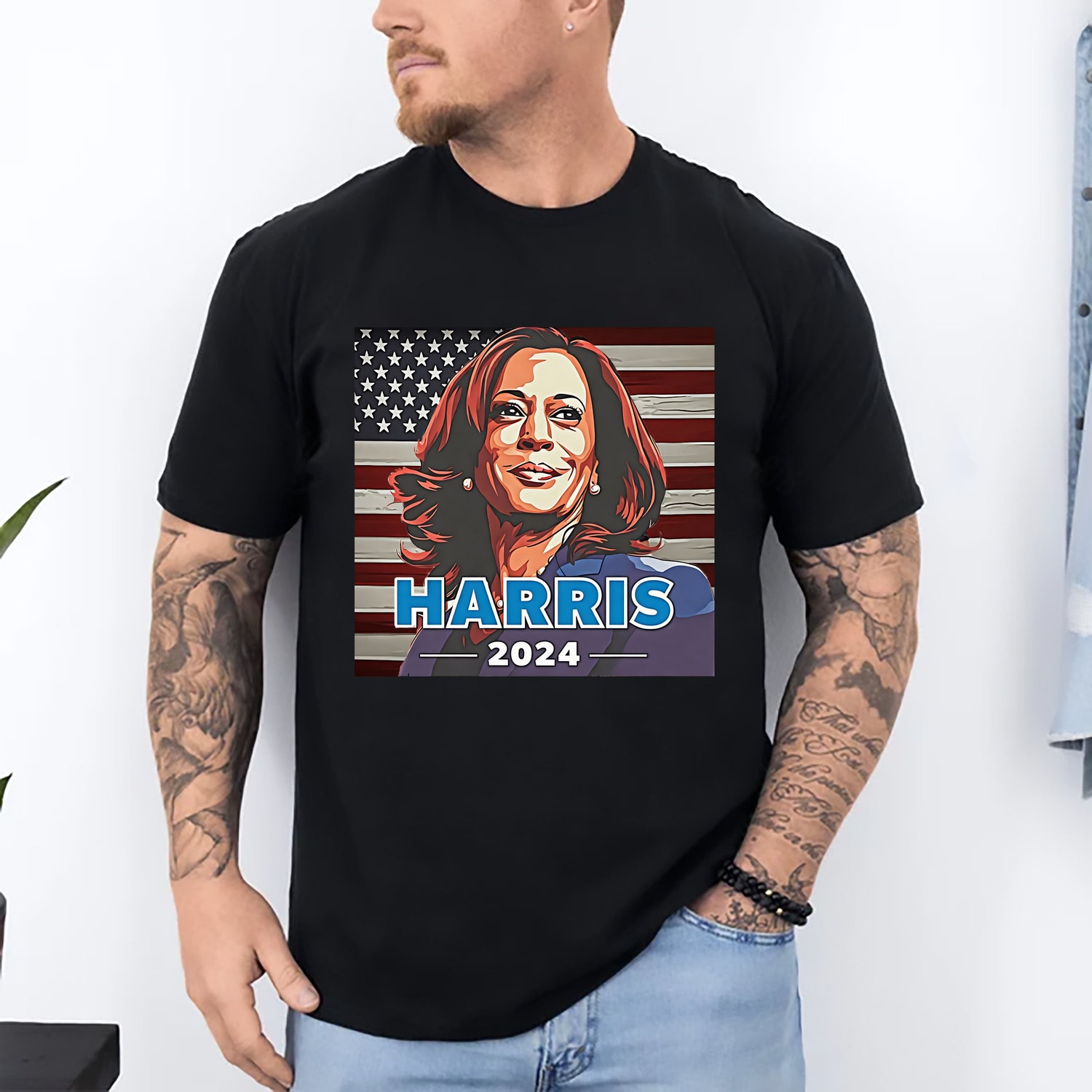 Kamala Harris 2024 Shirt Madam President Tee Presidential Election 2024 Democratic Gift image 2