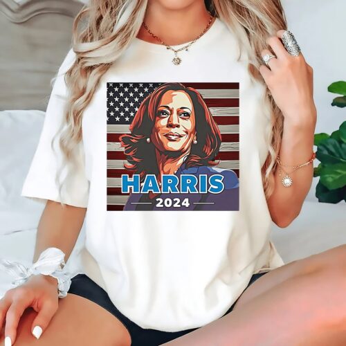 Kamala Harris 2024 Shirt Madam President Tee Presidential Election 2024 Democratic Gift image 0