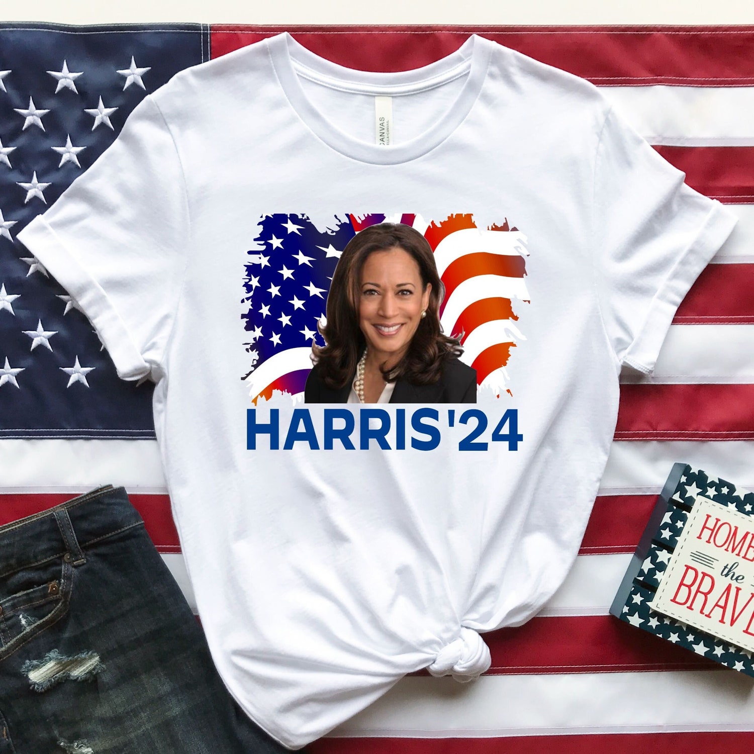 Kamala Harris 2024 Shirt Madam President Tee Presidential Election Rally Shirt Gift image 2