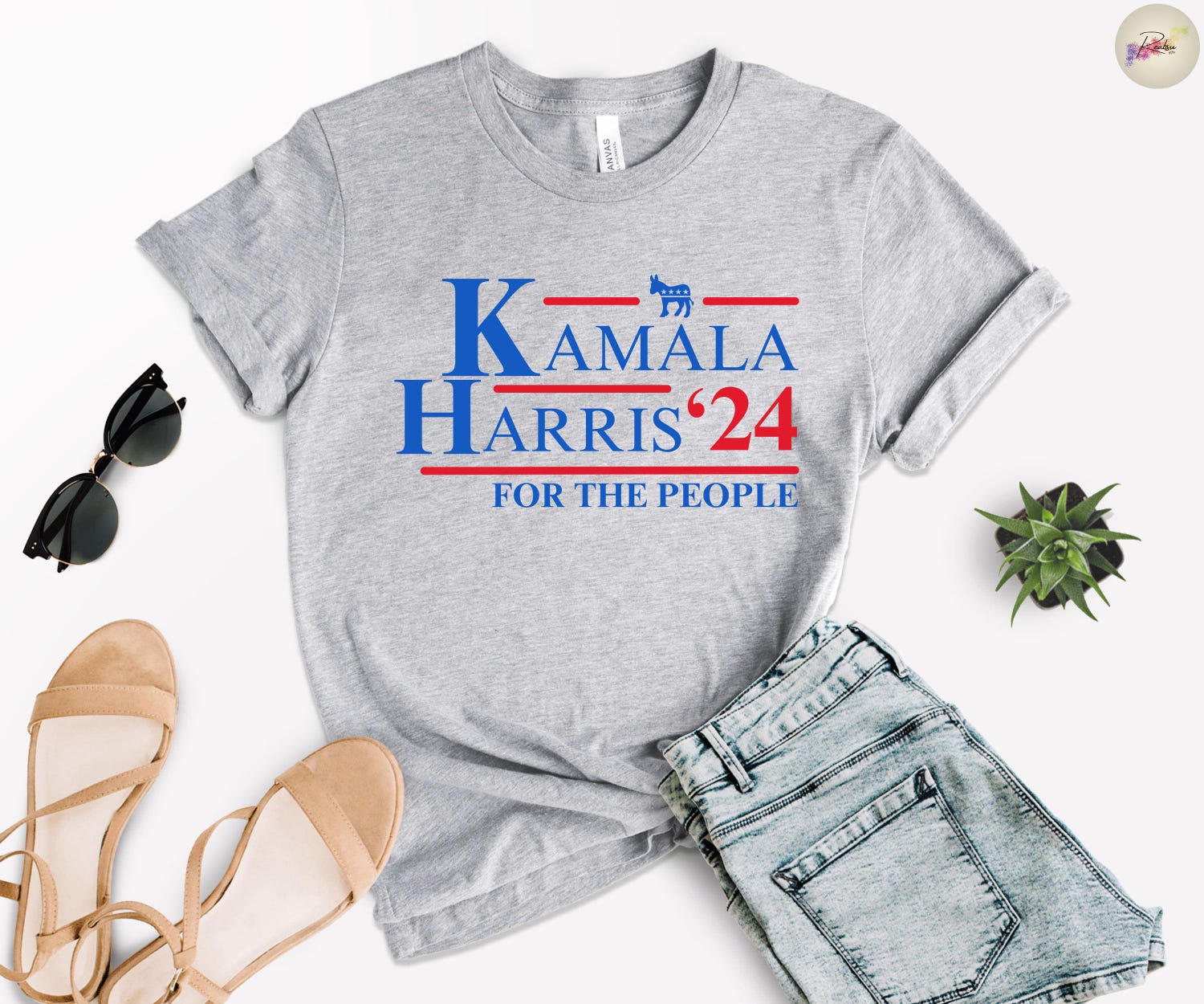 Kamala Harris 2024 T-Shirt for Women Men Democratic Party Election Voting Tee image 1