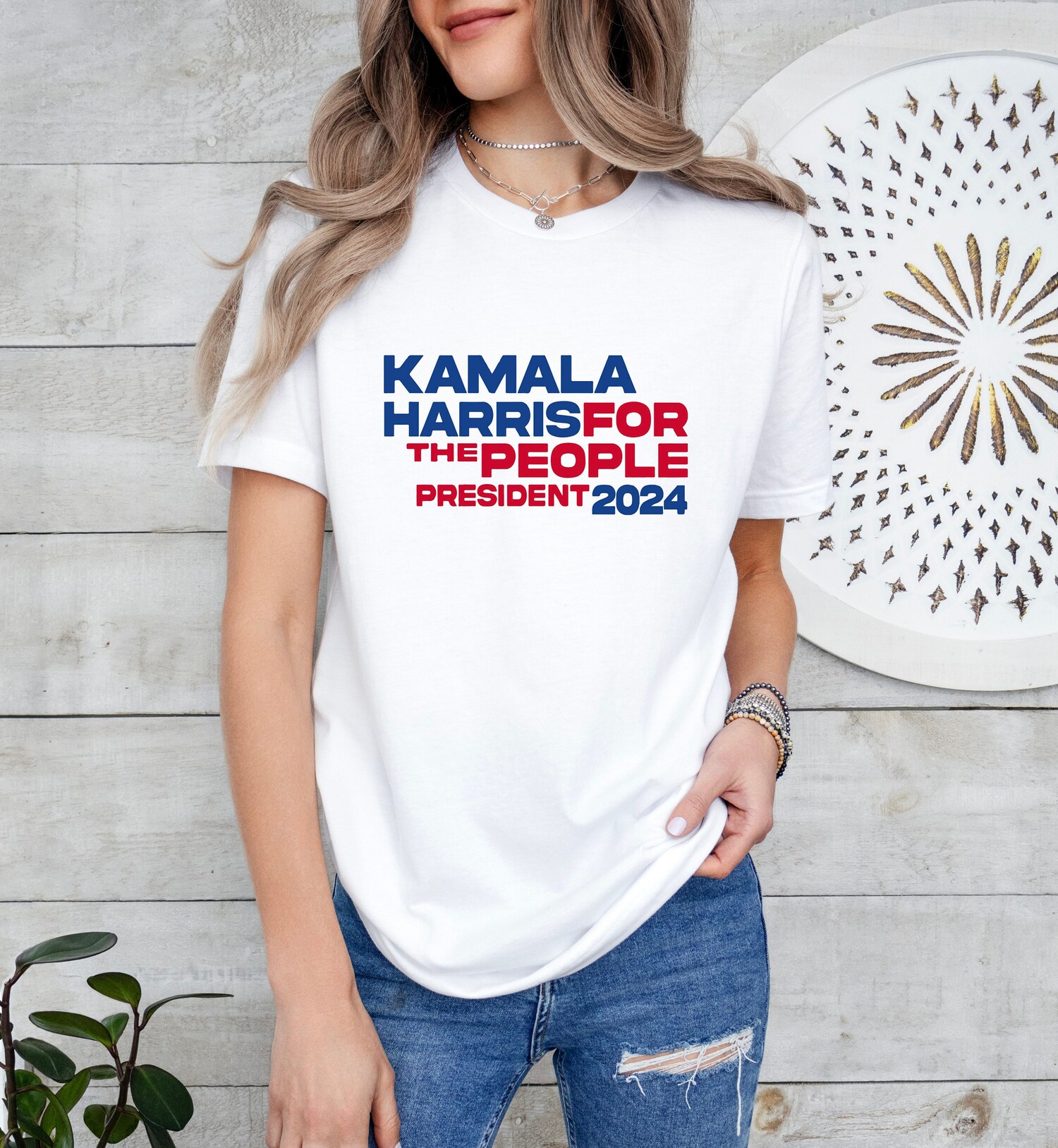 Kamala Harris For The People 2024 President Shirt Democrat Rally Gift Tshirt image 0
