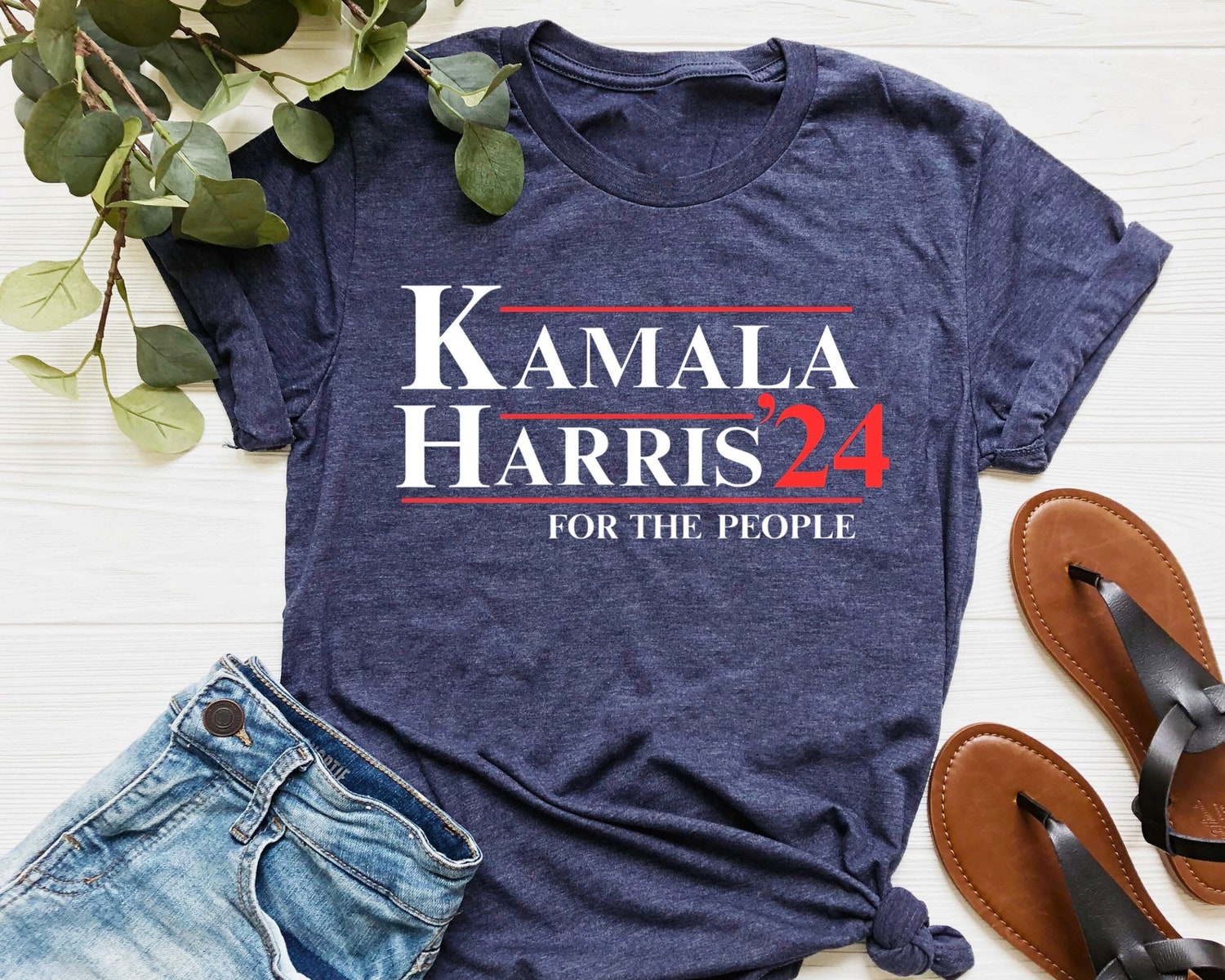 Kamala Harris 2024 T-Shirt Anti Trump Sweatshirt Madam President Tee image 1